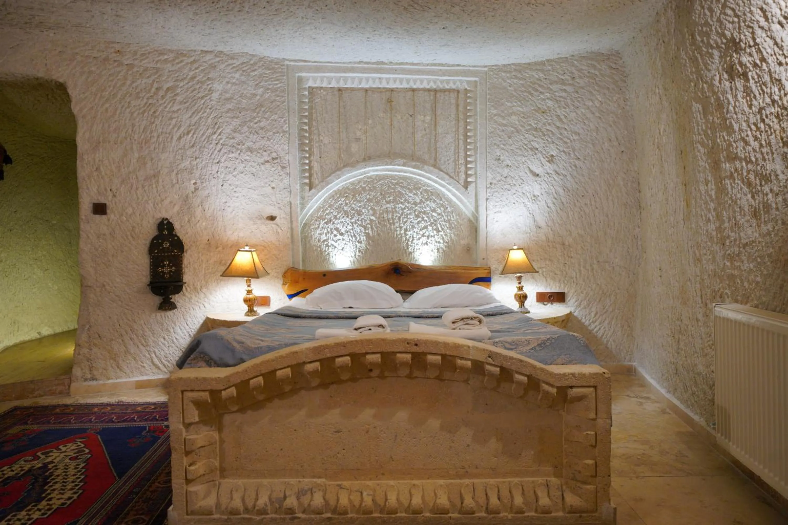 Bed in Asteria Cave Hotel