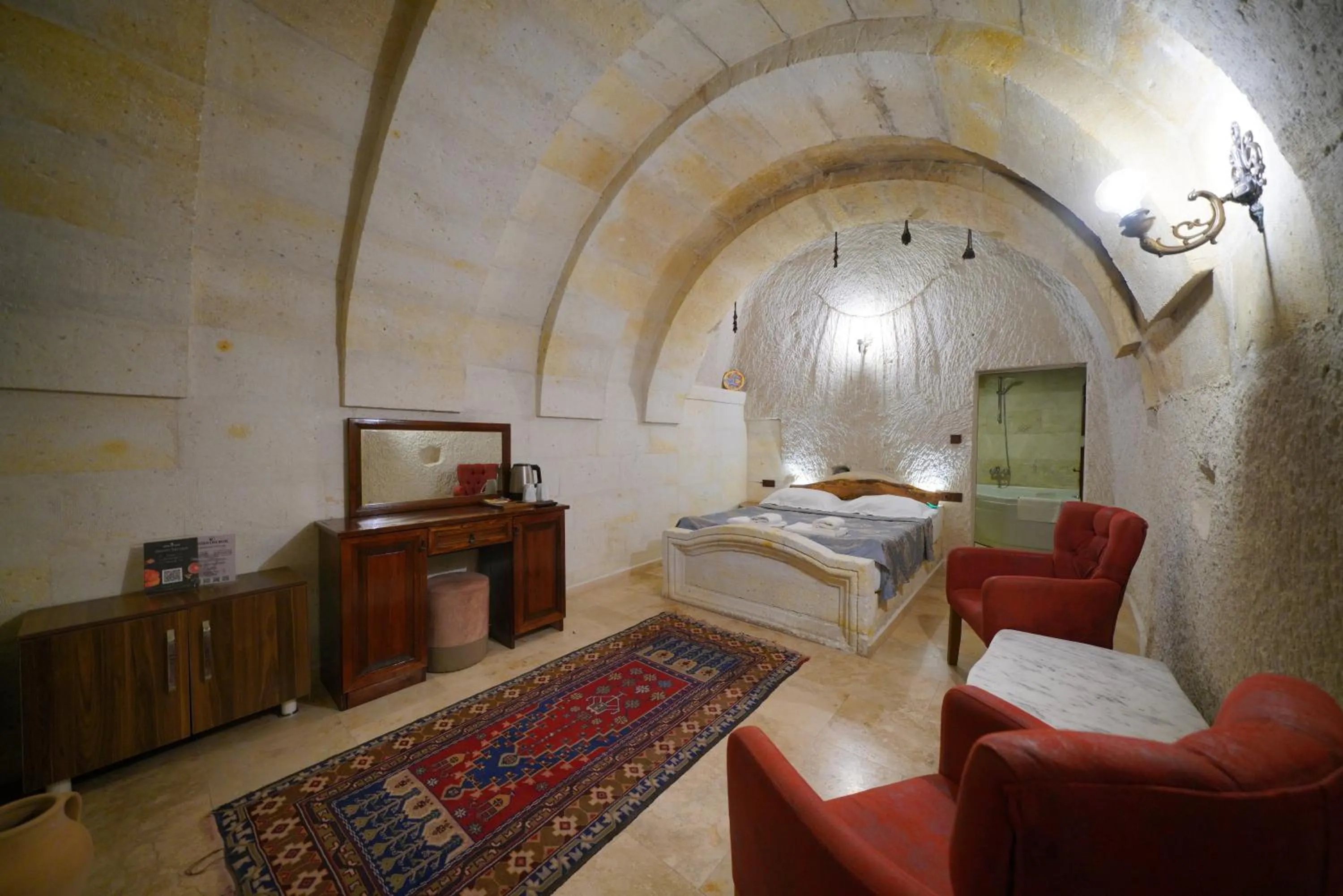 Photo of the whole room, Bed in Asteria Cave Hotel