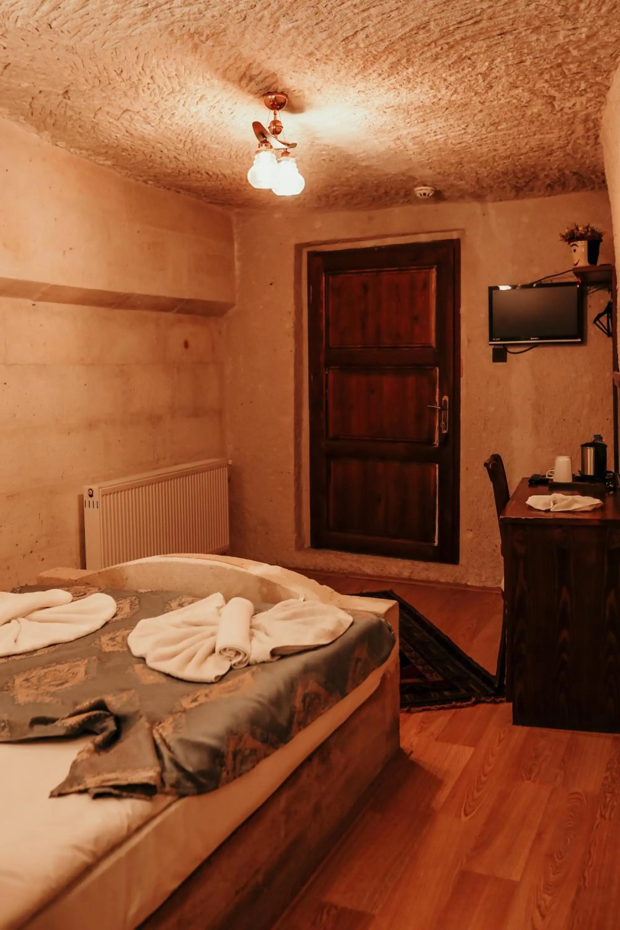 Bed in Asteria Cave Hotel