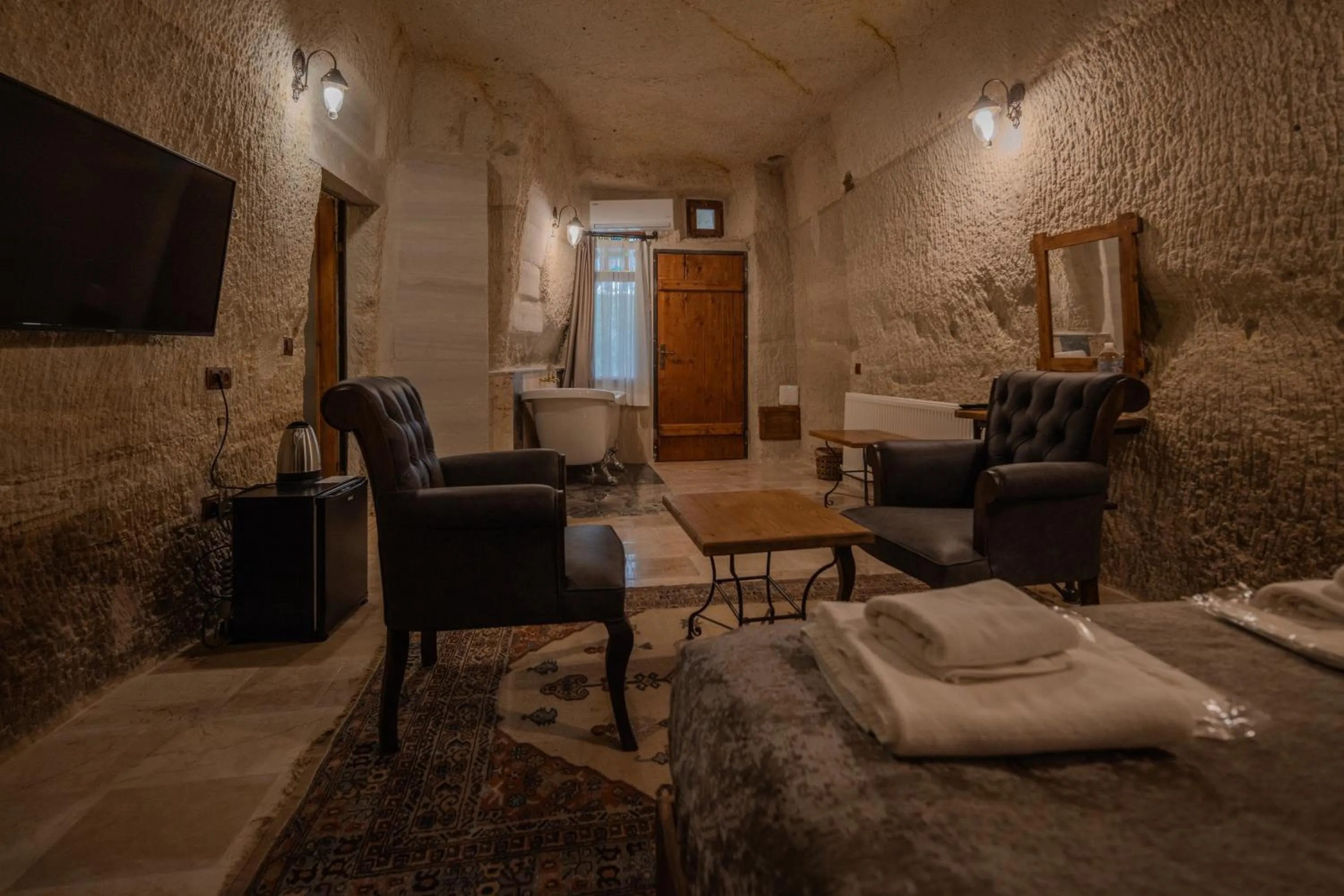 Seating area in Aydinli Cave Hotel