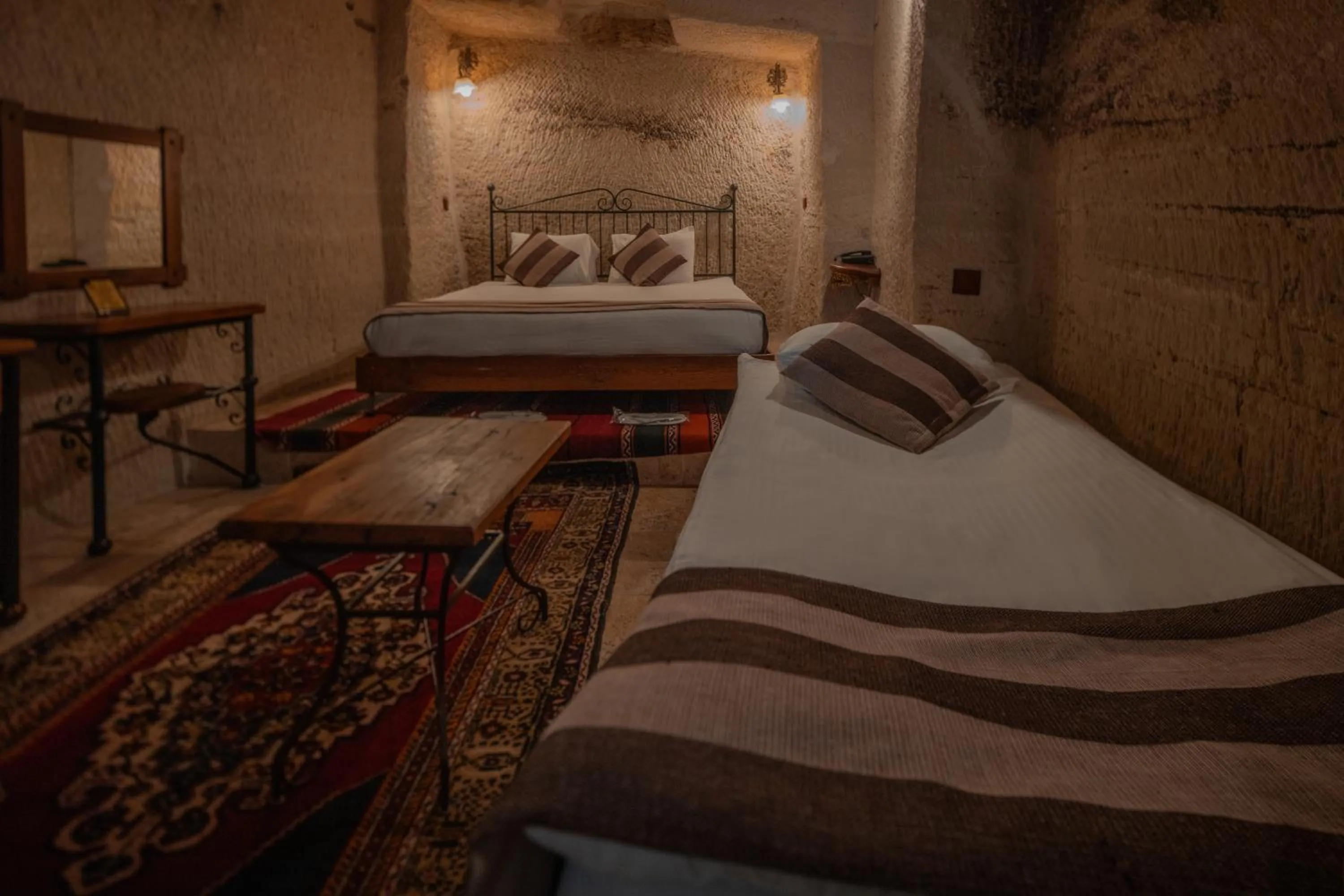 Bed in Aydinli Cave Hotel