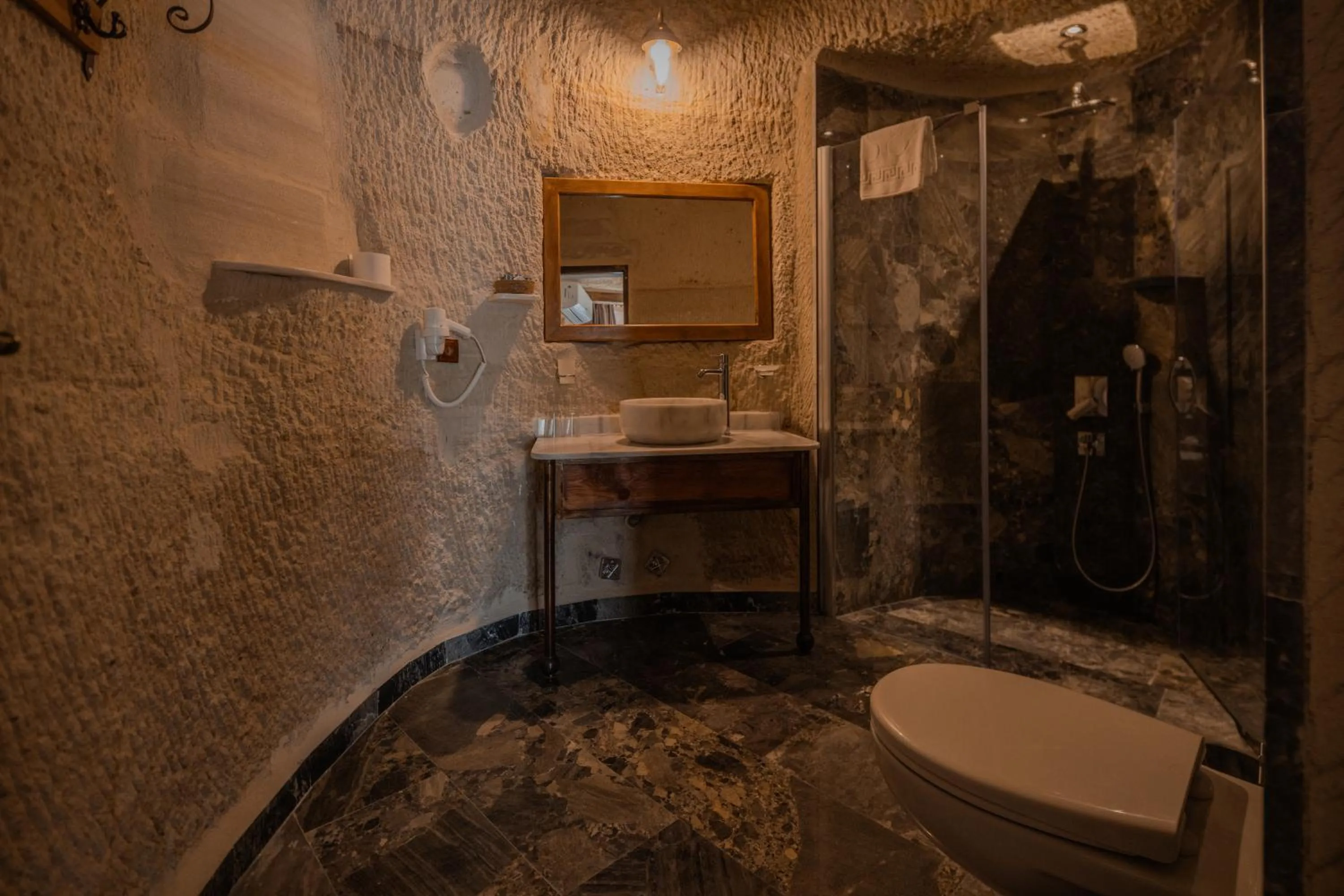 Shower in Aydinli Cave Hotel