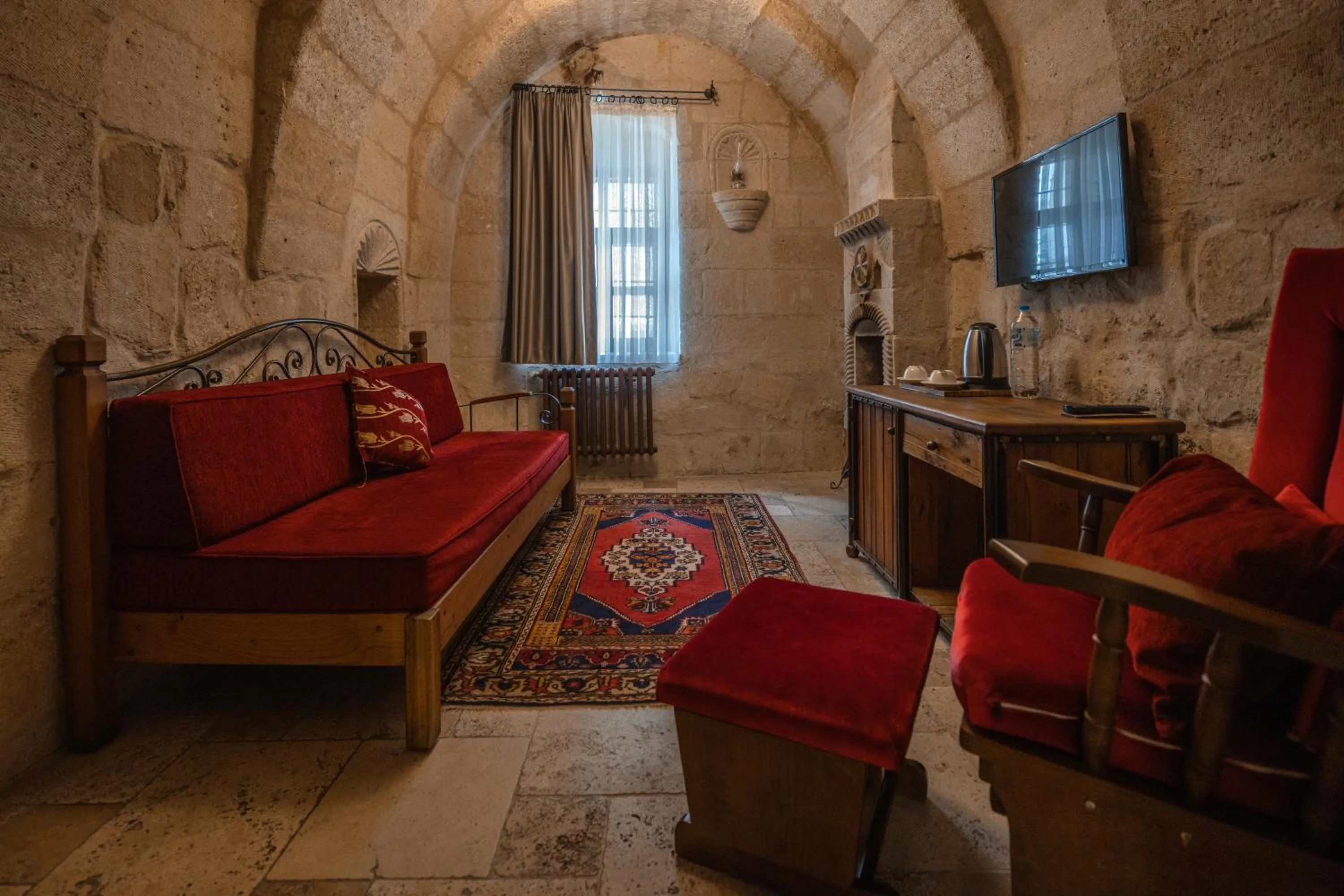 Seating area in Aydinli Cave Hotel