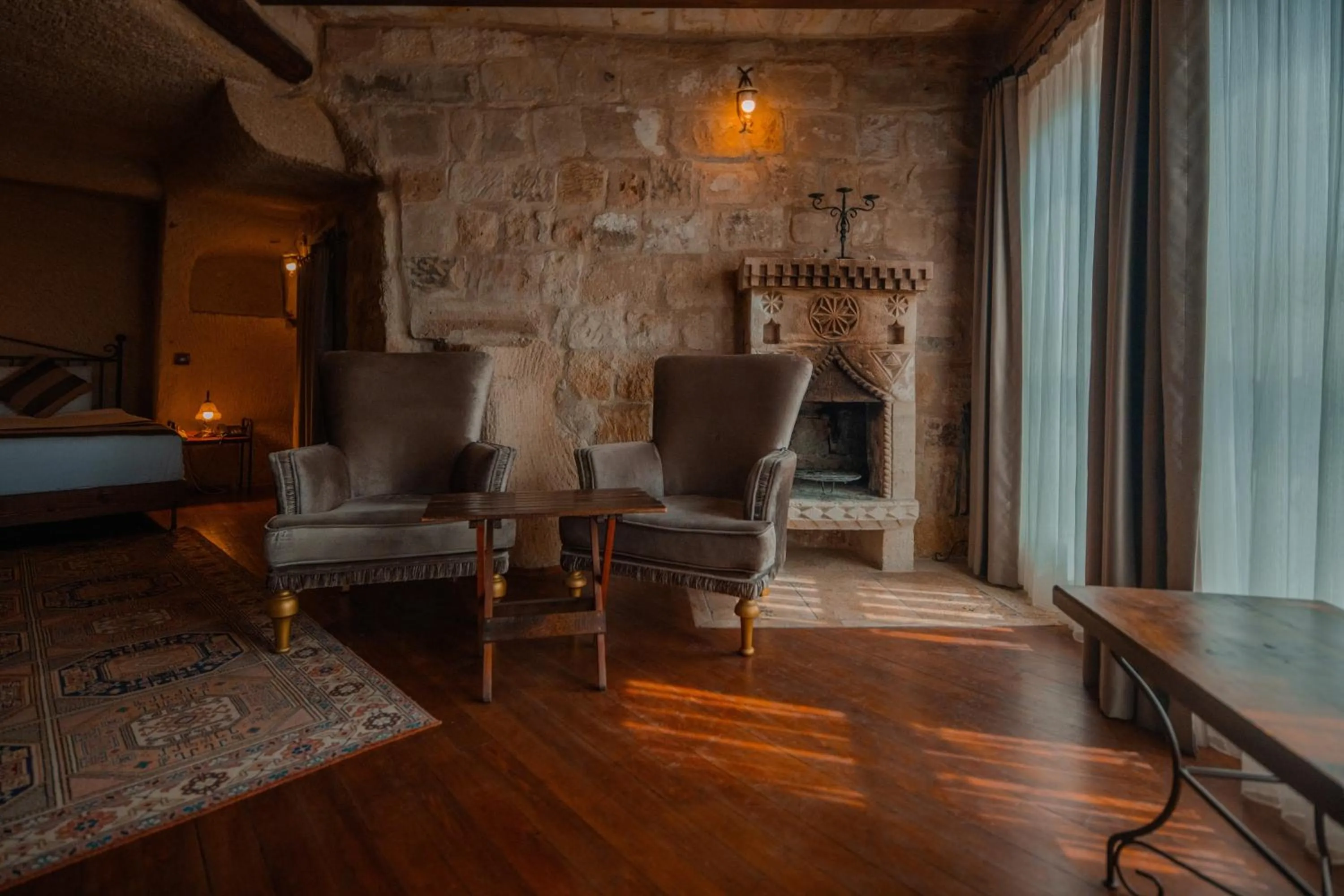 Seating area in Aydinli Cave Hotel
