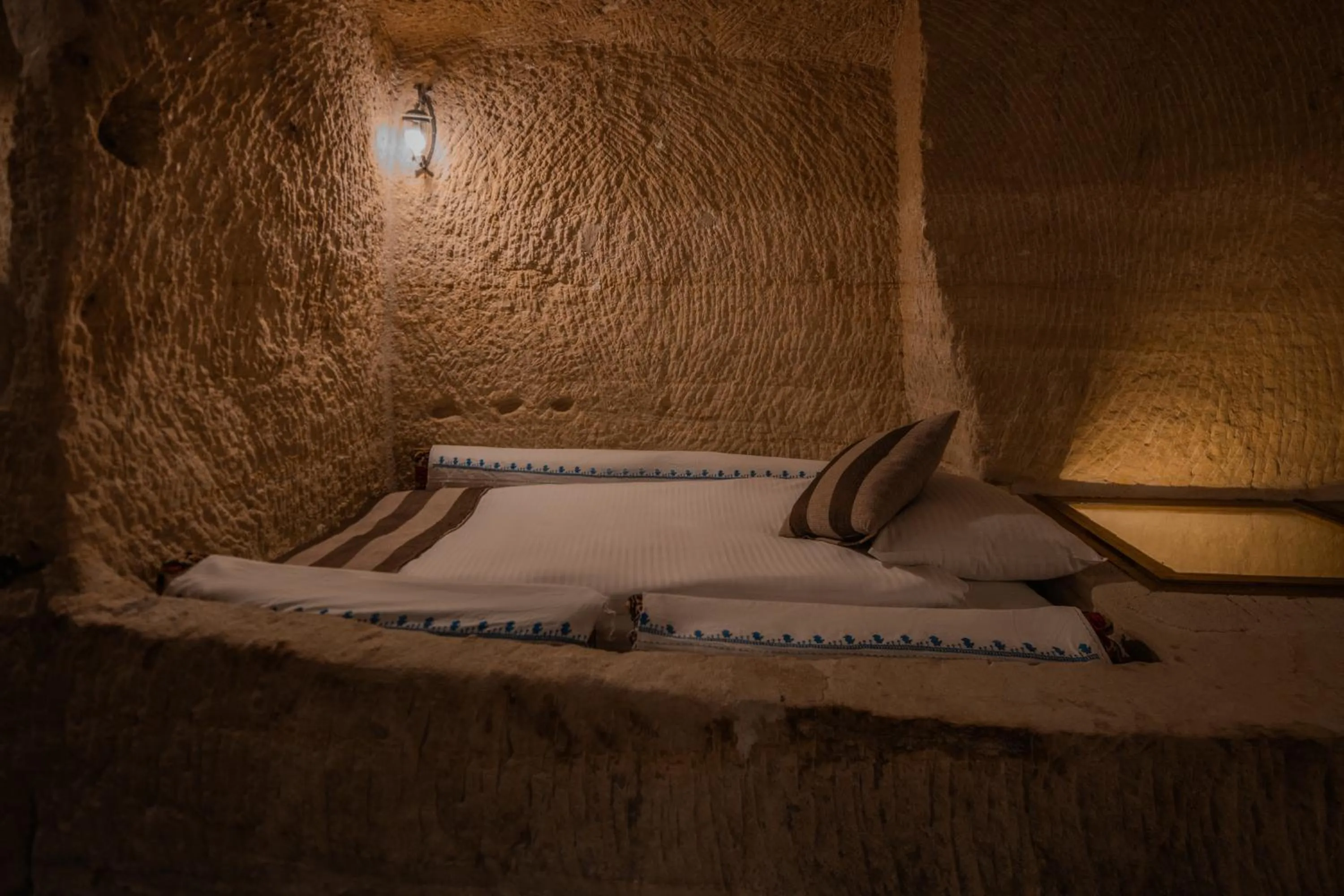 Bed in Aydinli Cave Hotel