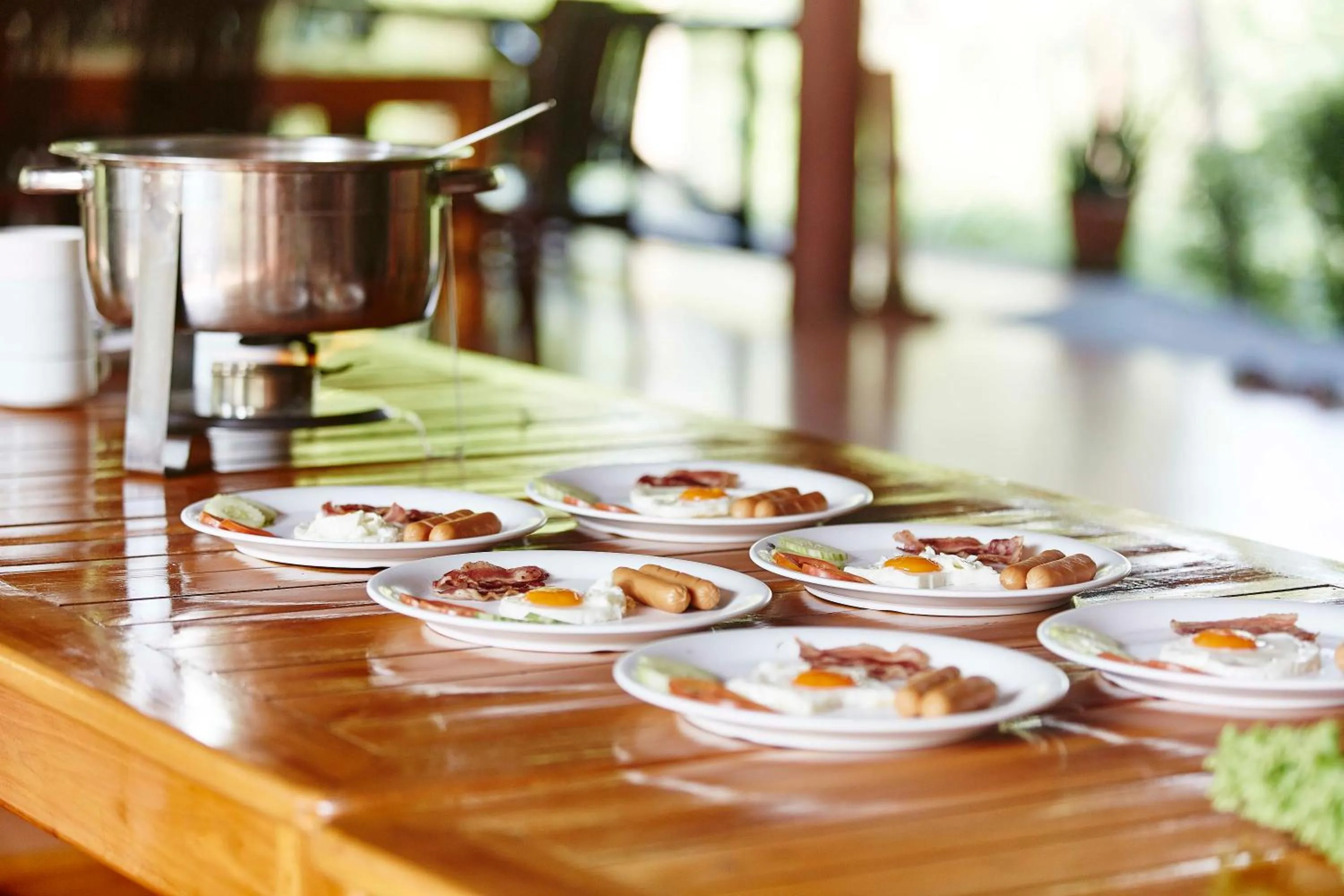 Buffet breakfast in Mek Kiri Riverkwai Resort SHA