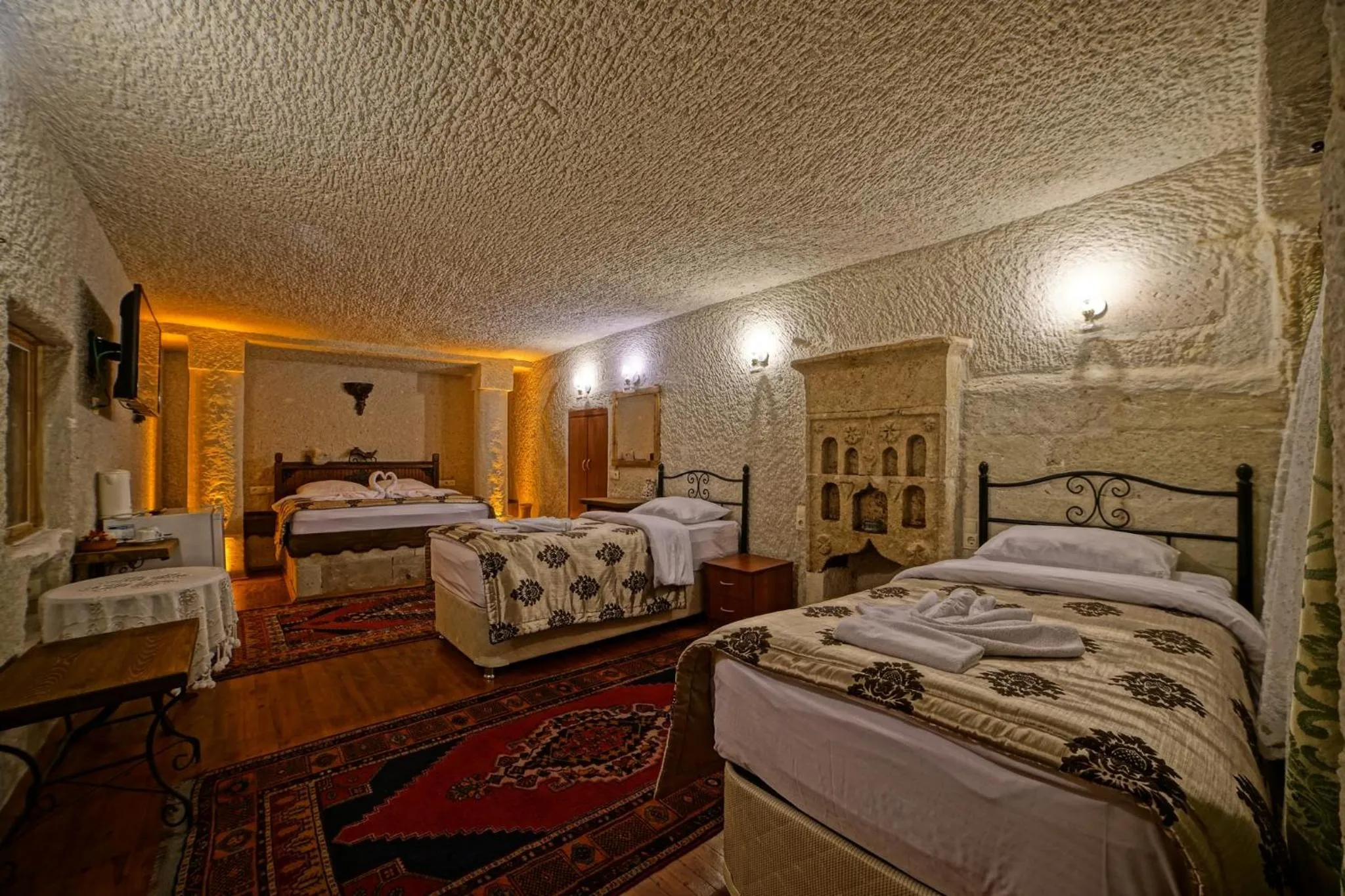 Bed in Melek Cave Hotel