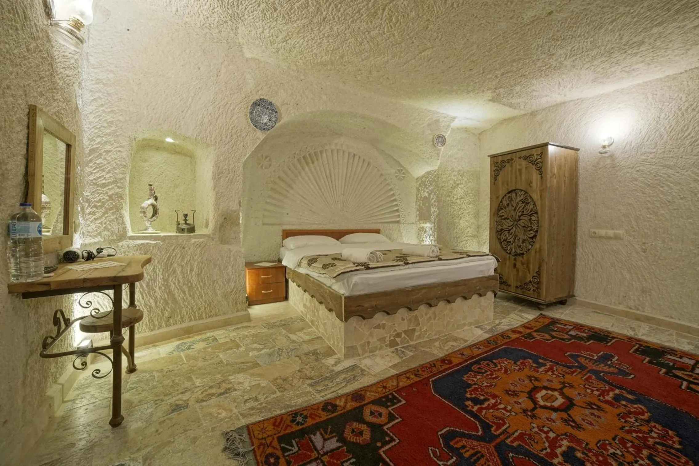 Bed in Melek Cave Hotel