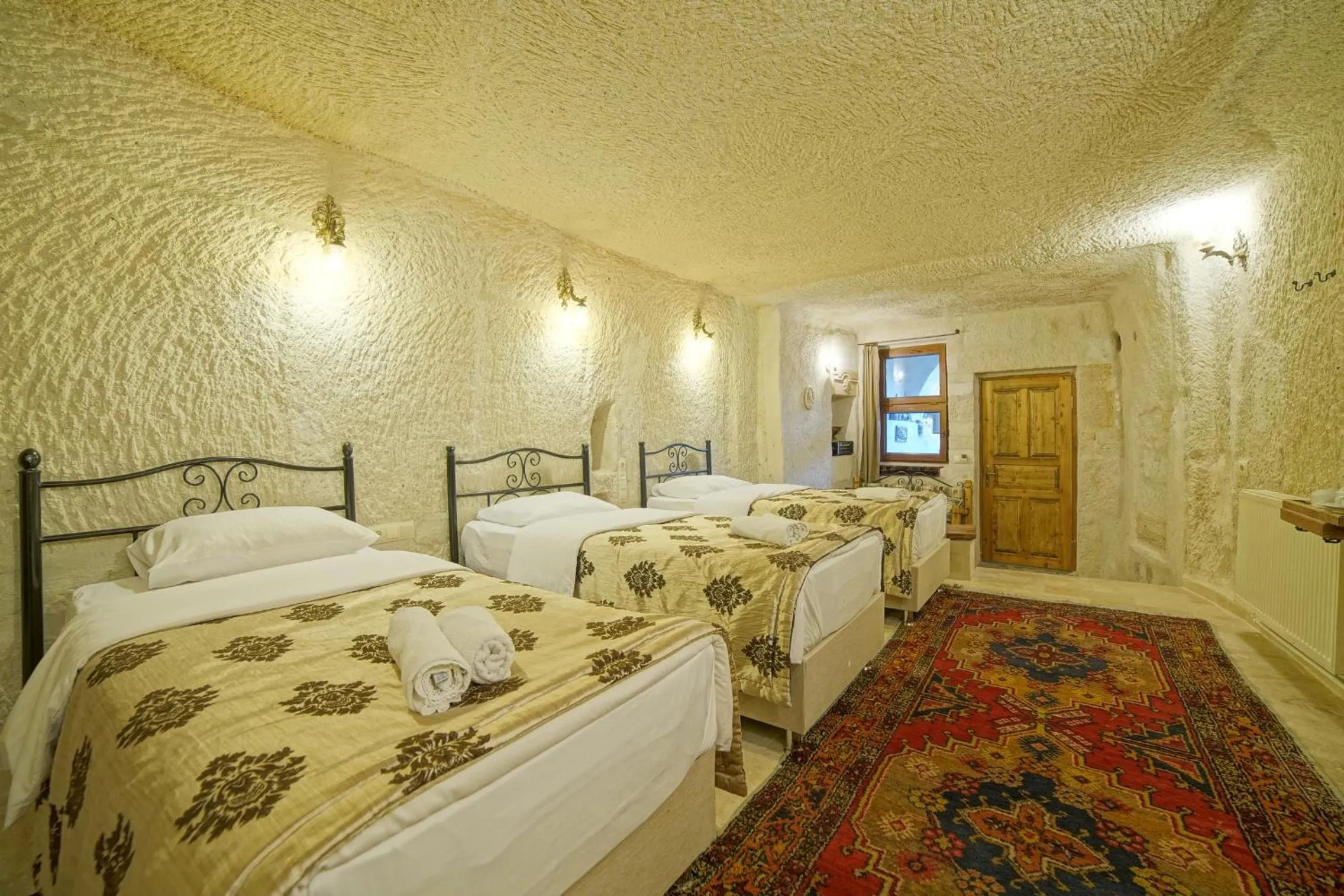 Bed in Melek Cave Hotel