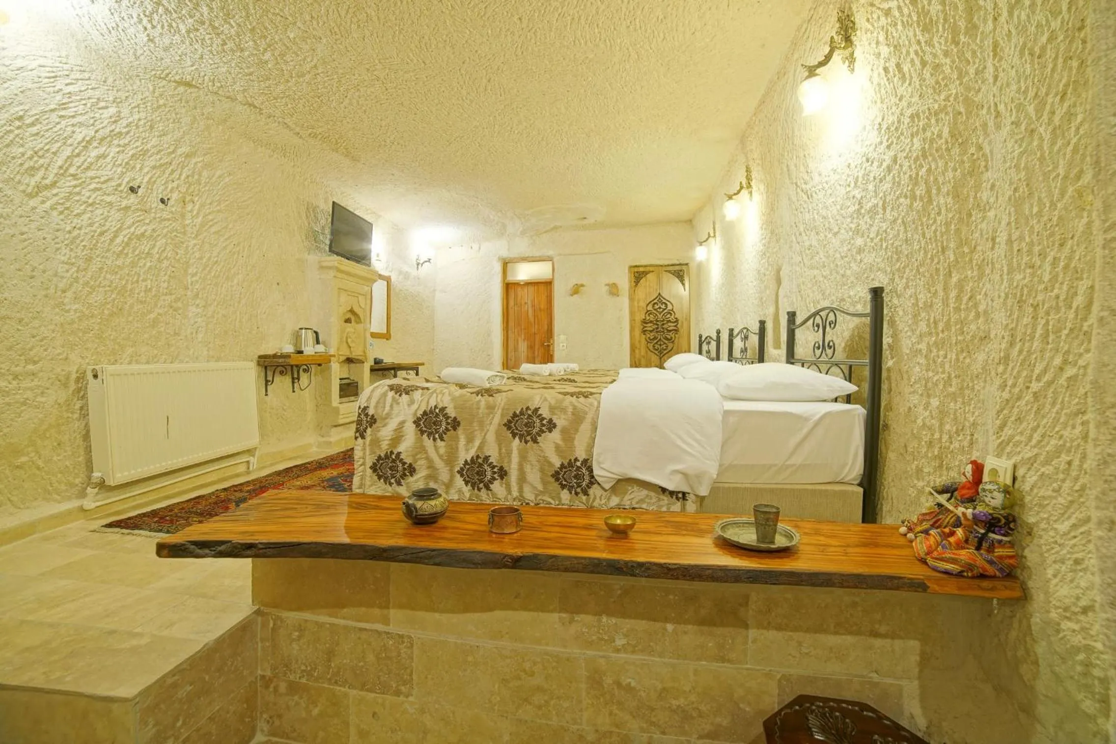 Bed in Melek Cave Hotel