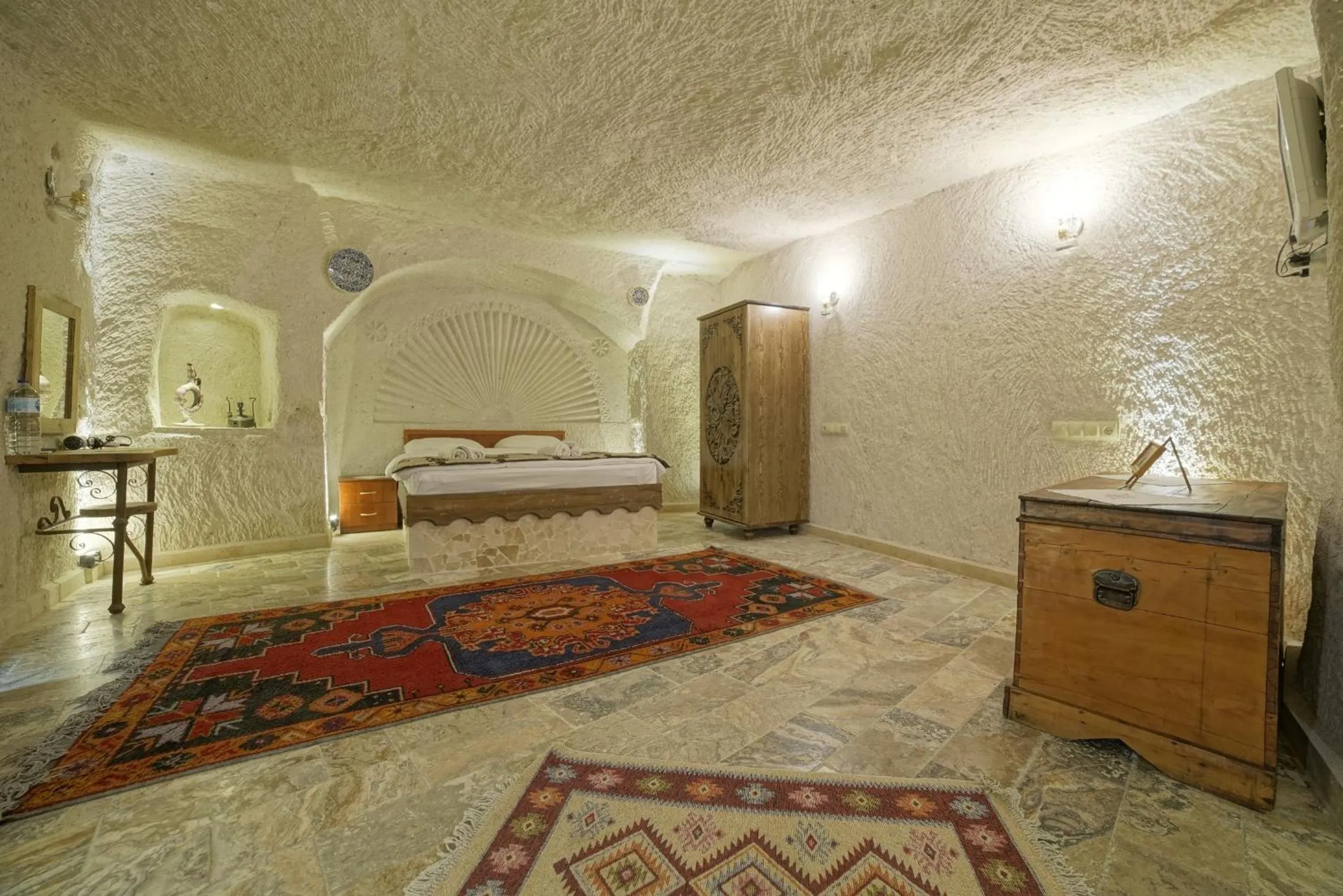 Bed in Melek Cave Hotel