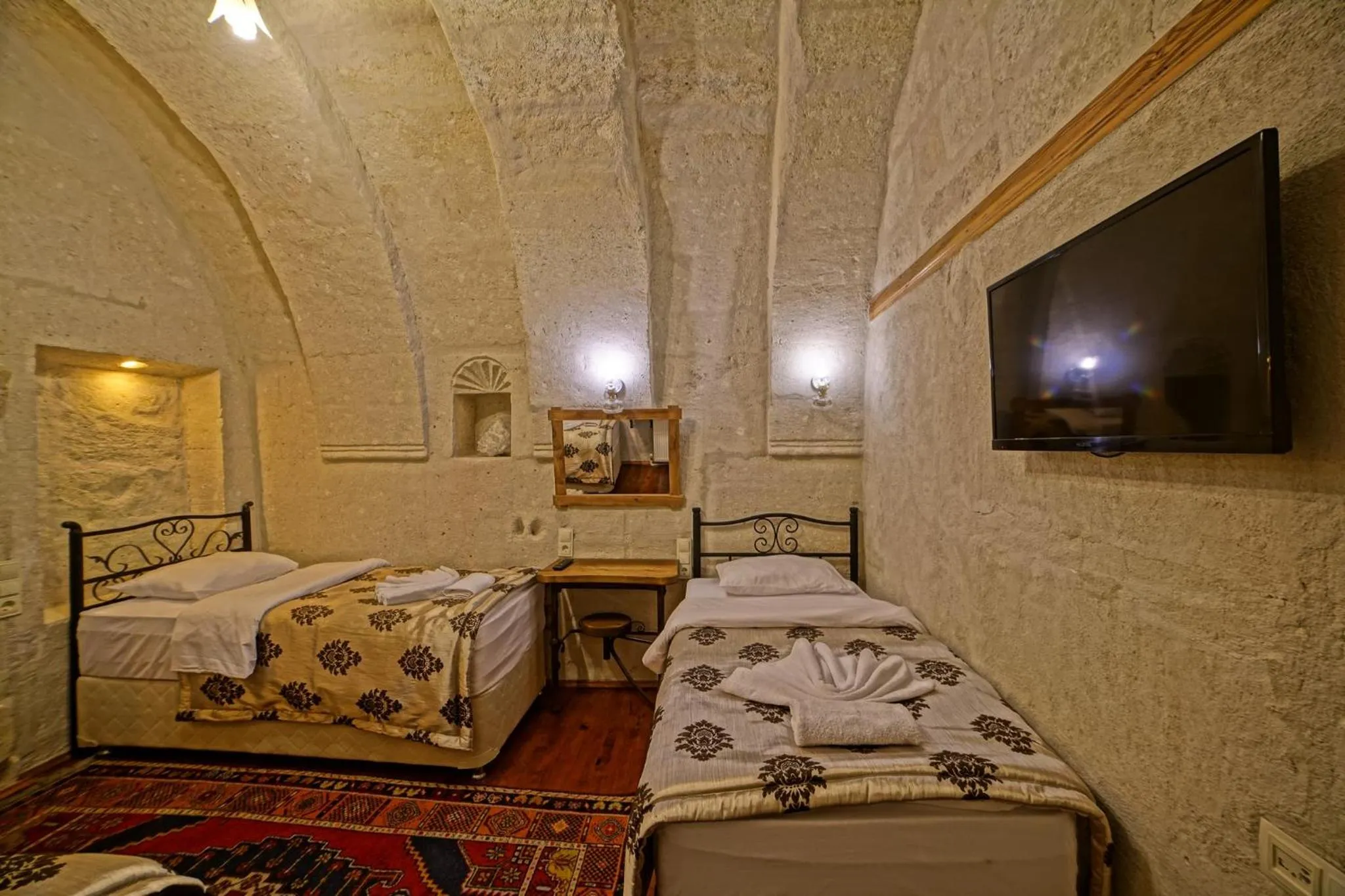 Bed in Melek Cave Hotel