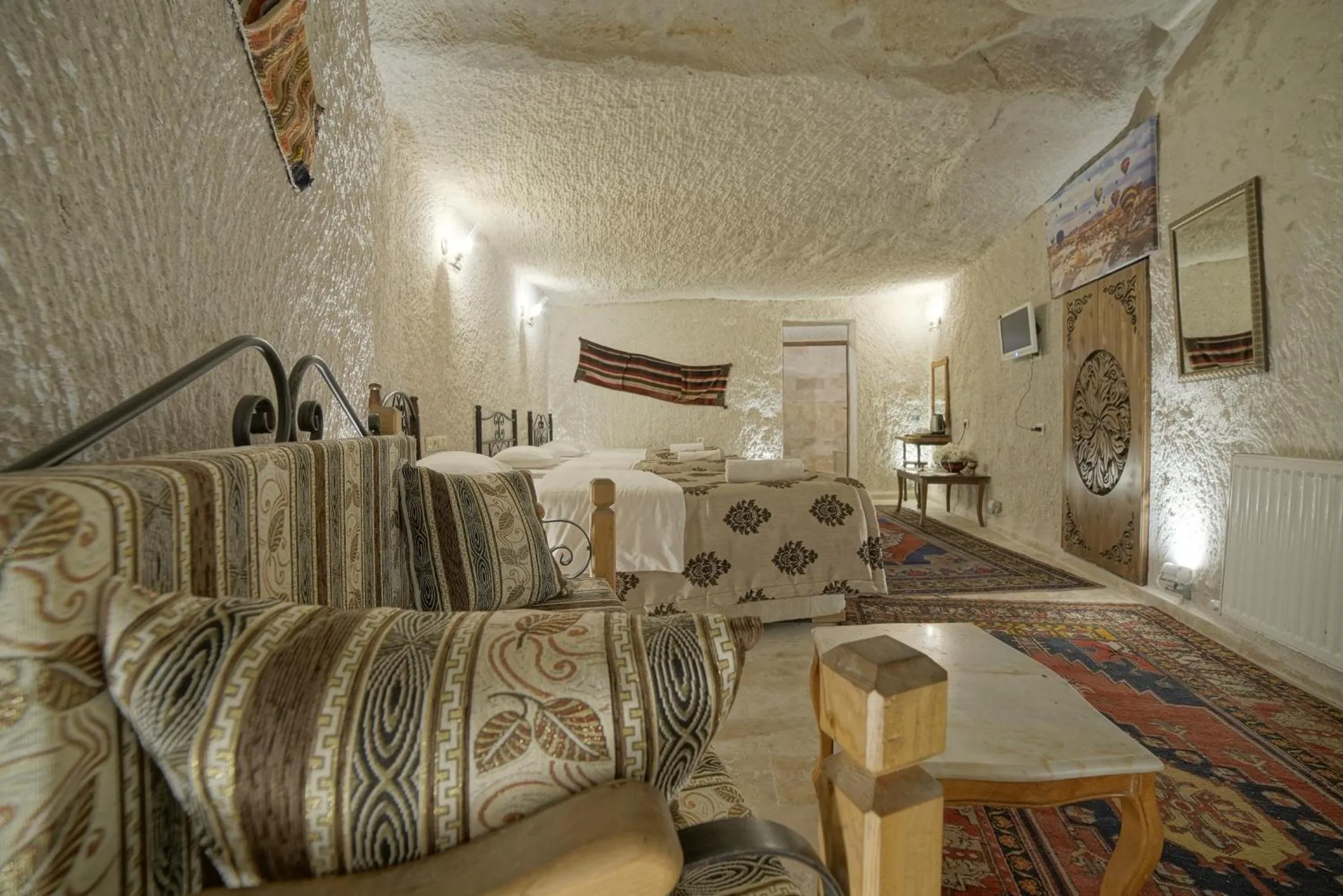 Seating area in Melek Cave Hotel