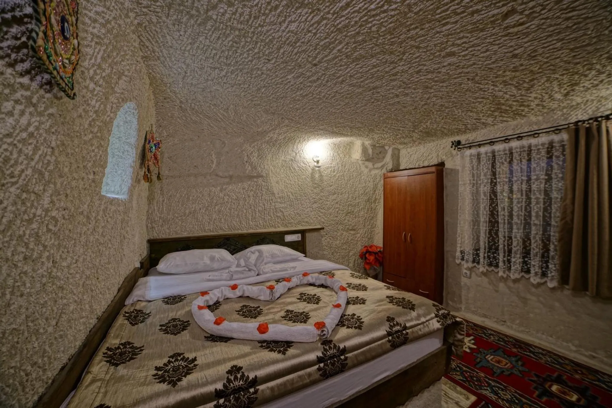 Bed in Melek Cave Hotel