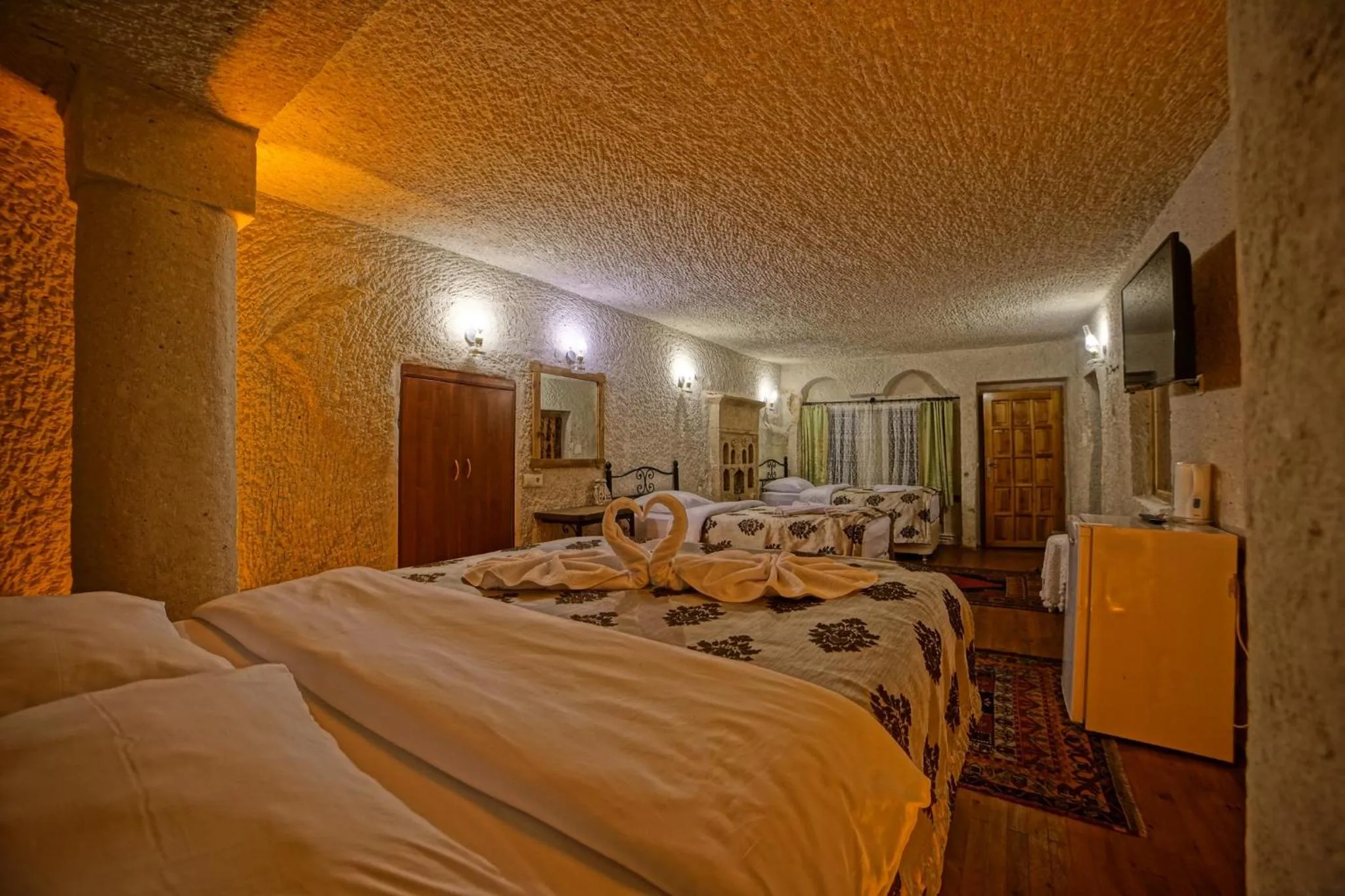 Bed in Melek Cave Hotel