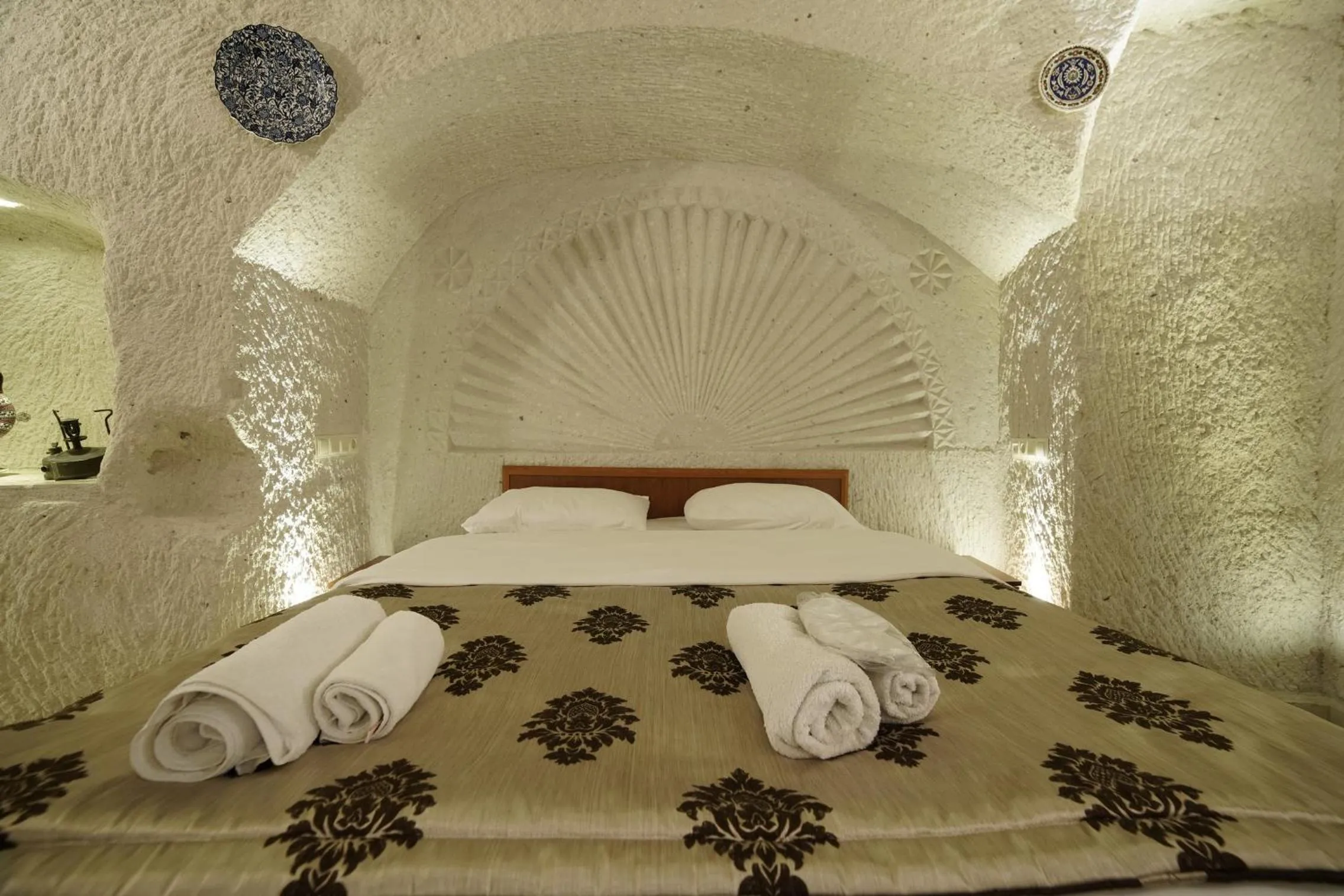 Bed in Melek Cave Hotel