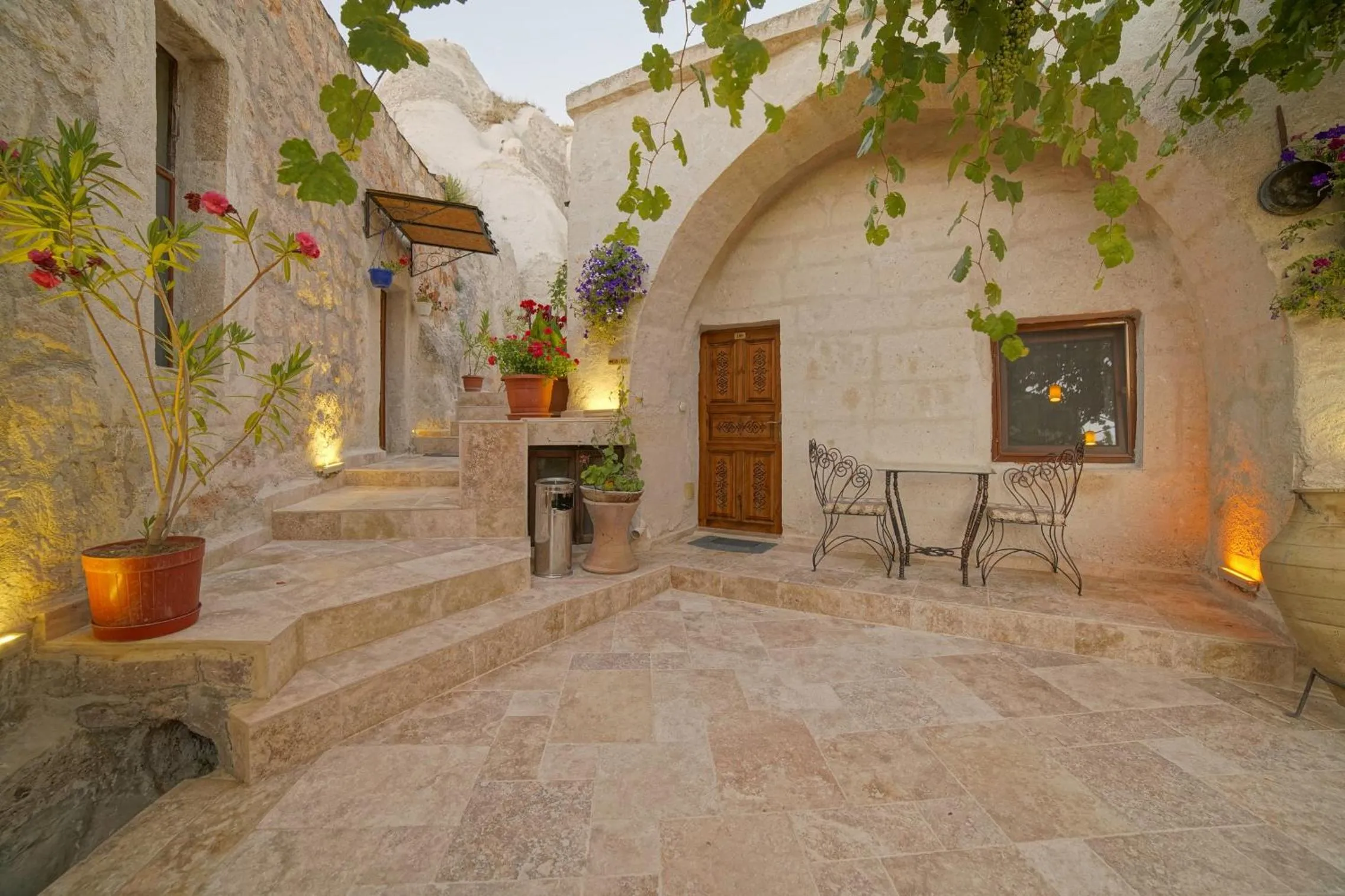 Patio in Melek Cave Hotel
