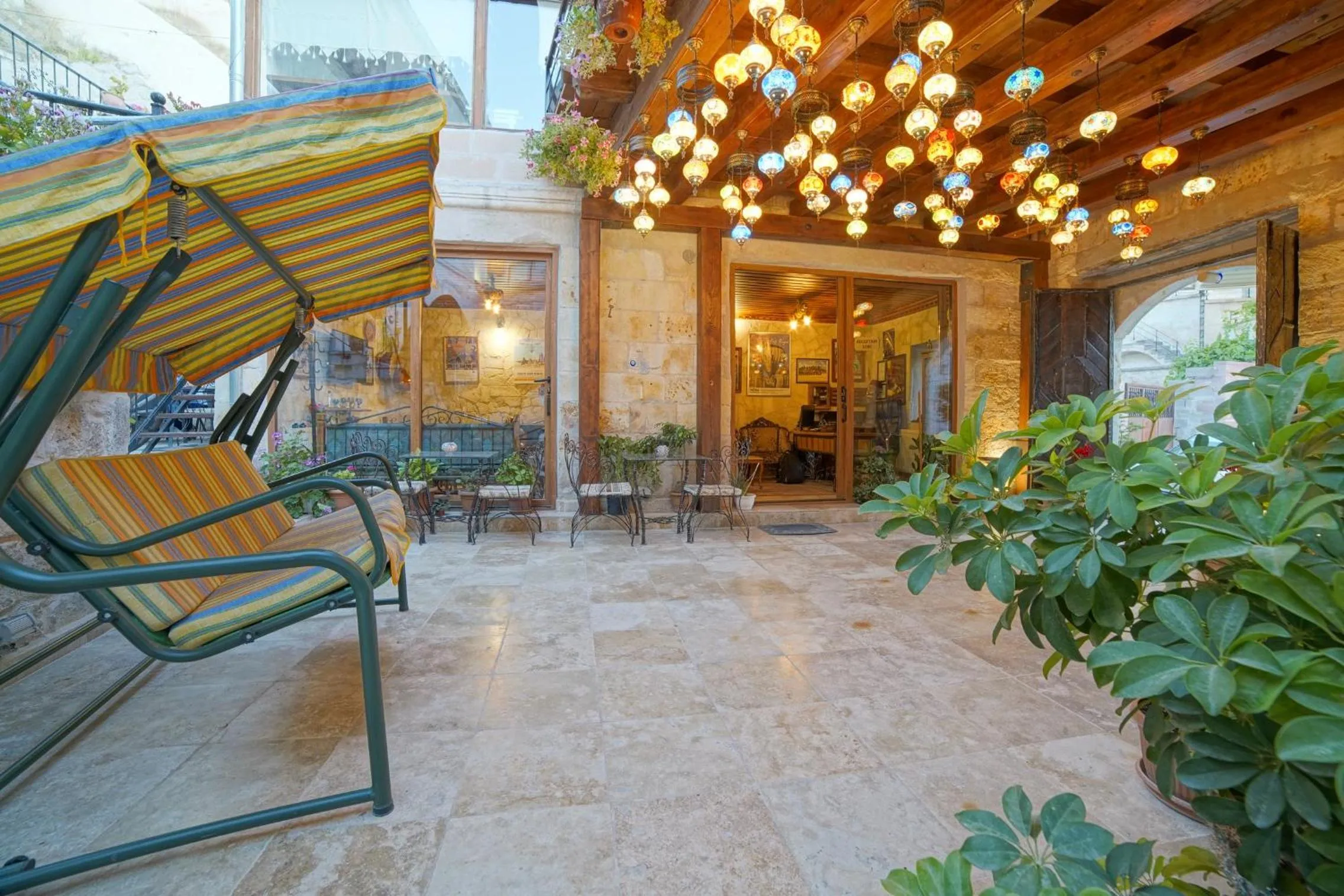 Patio in Melek Cave Hotel
