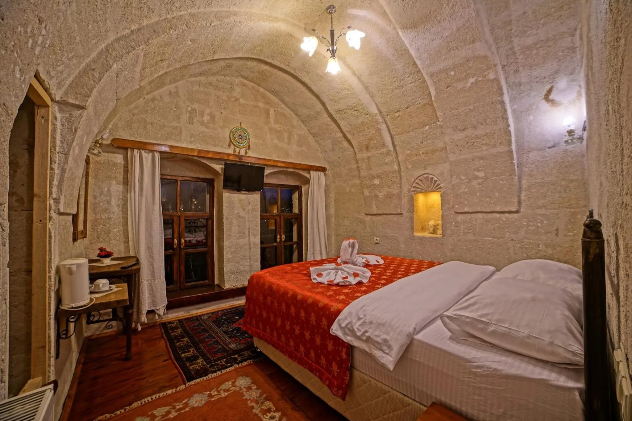 Bed in Melek Cave Hotel