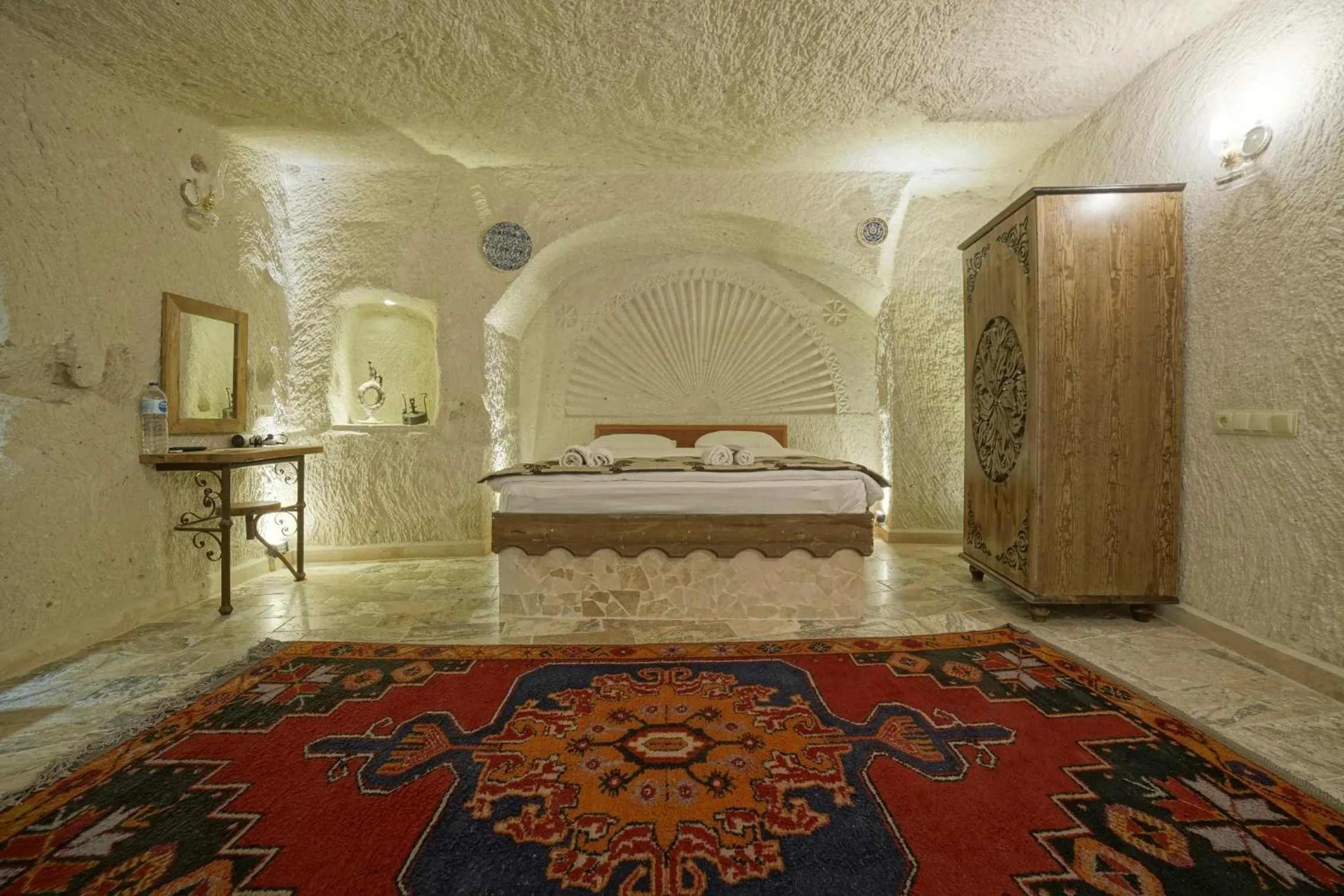 Bed in Melek Cave Hotel