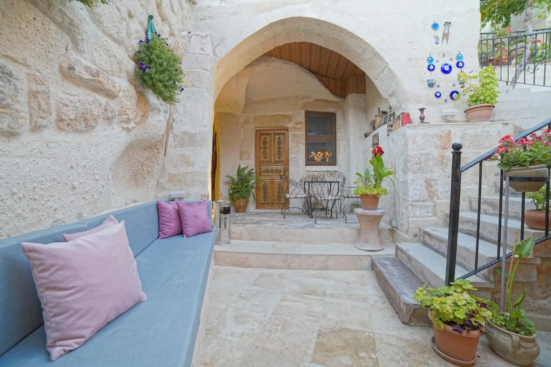 Patio in Melek Cave Hotel