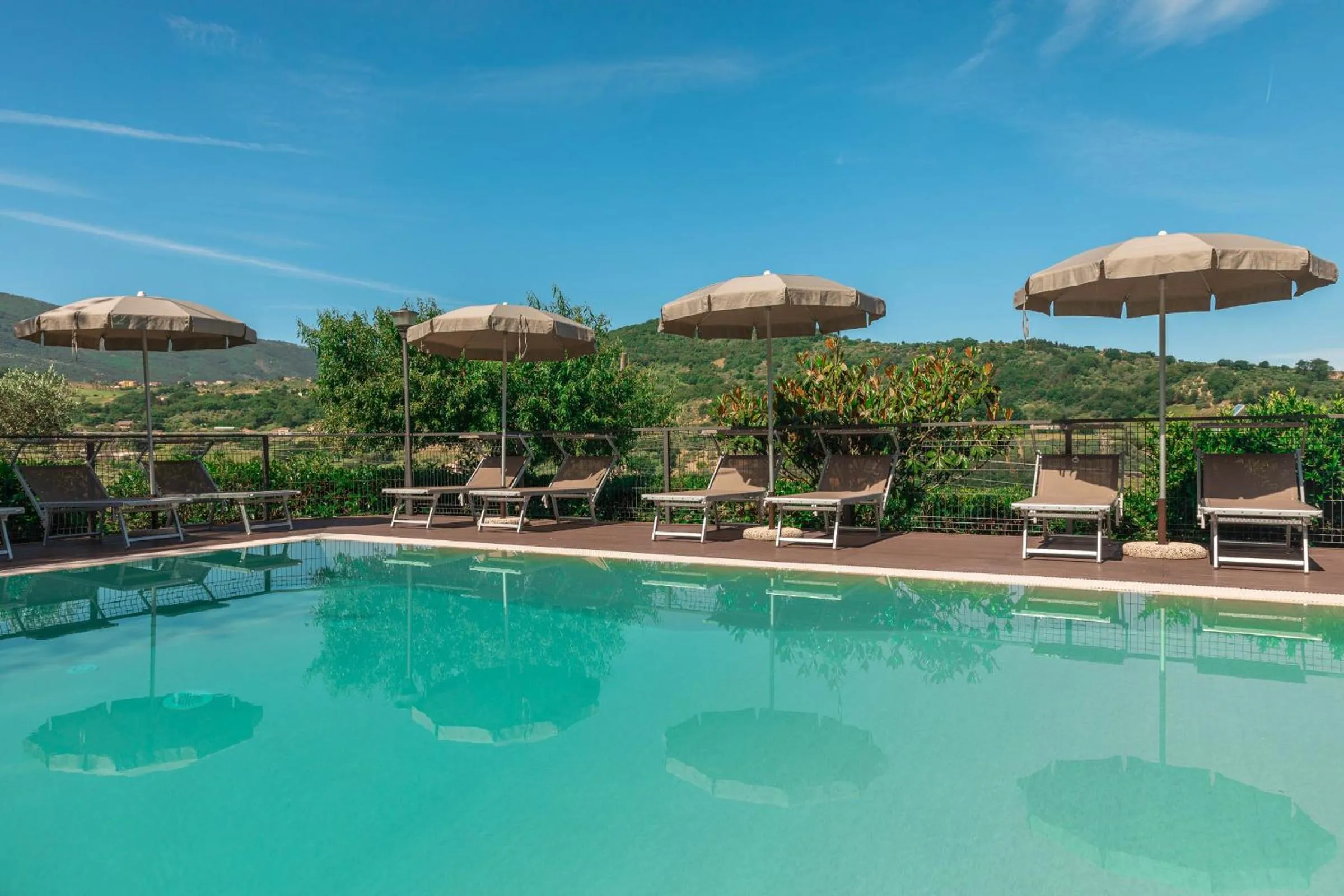 Pool view in B&B La Mortella