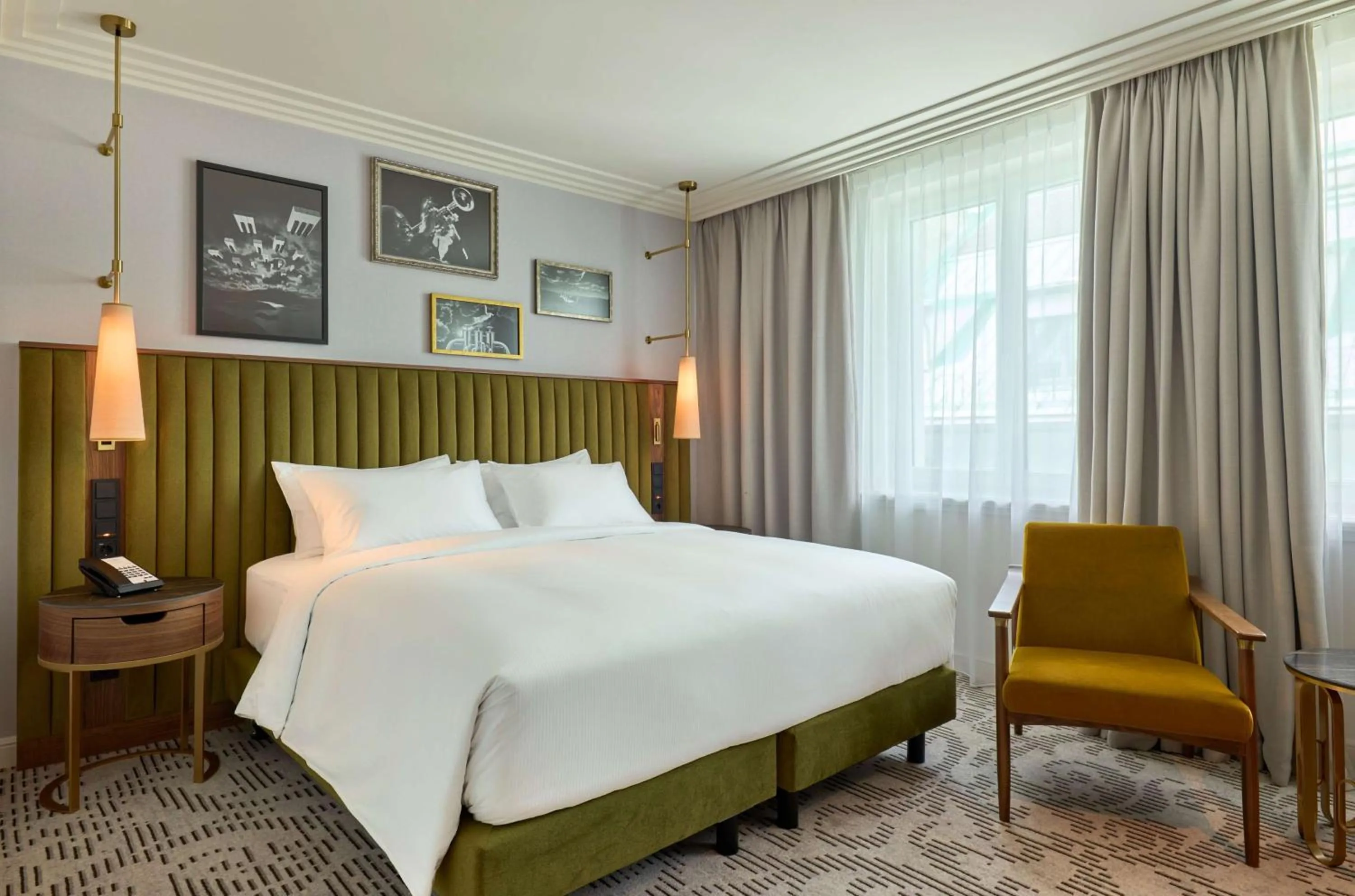 Bed in Hotel Saski Krakow Curio Collection by Hilton