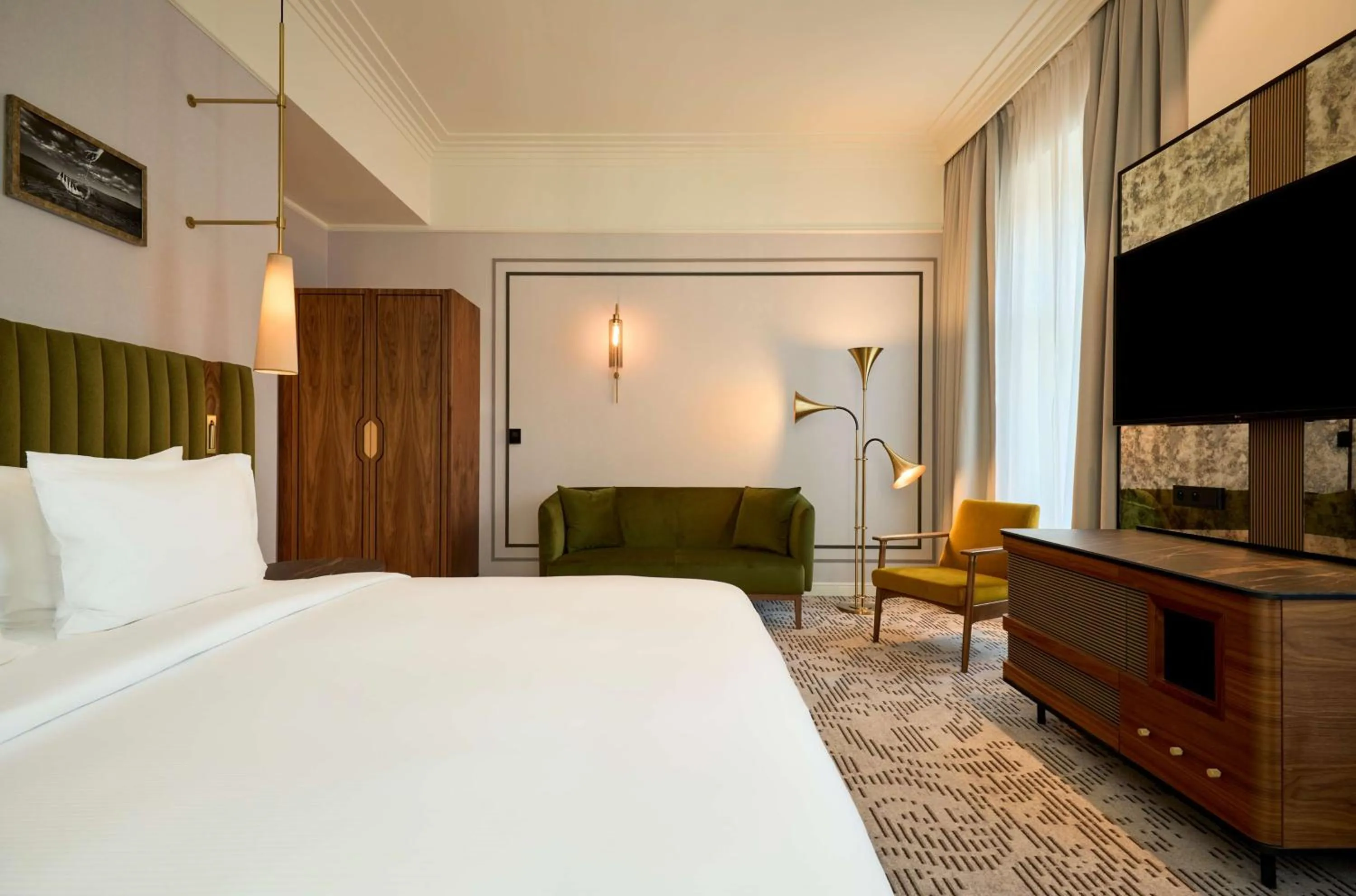 Bed in Hotel Saski Krakow Curio Collection by Hilton