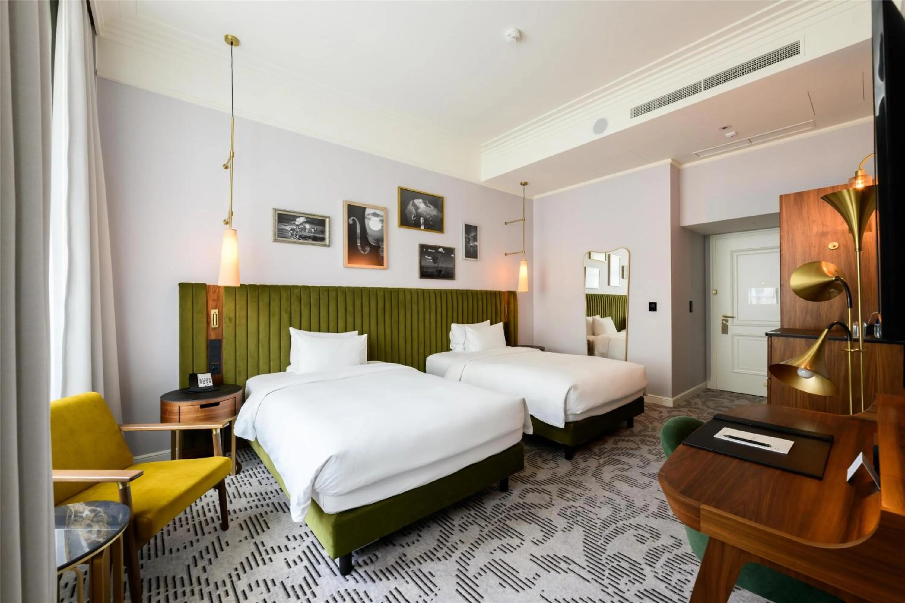 Bed in Hotel Saski Krakow Curio Collection by Hilton