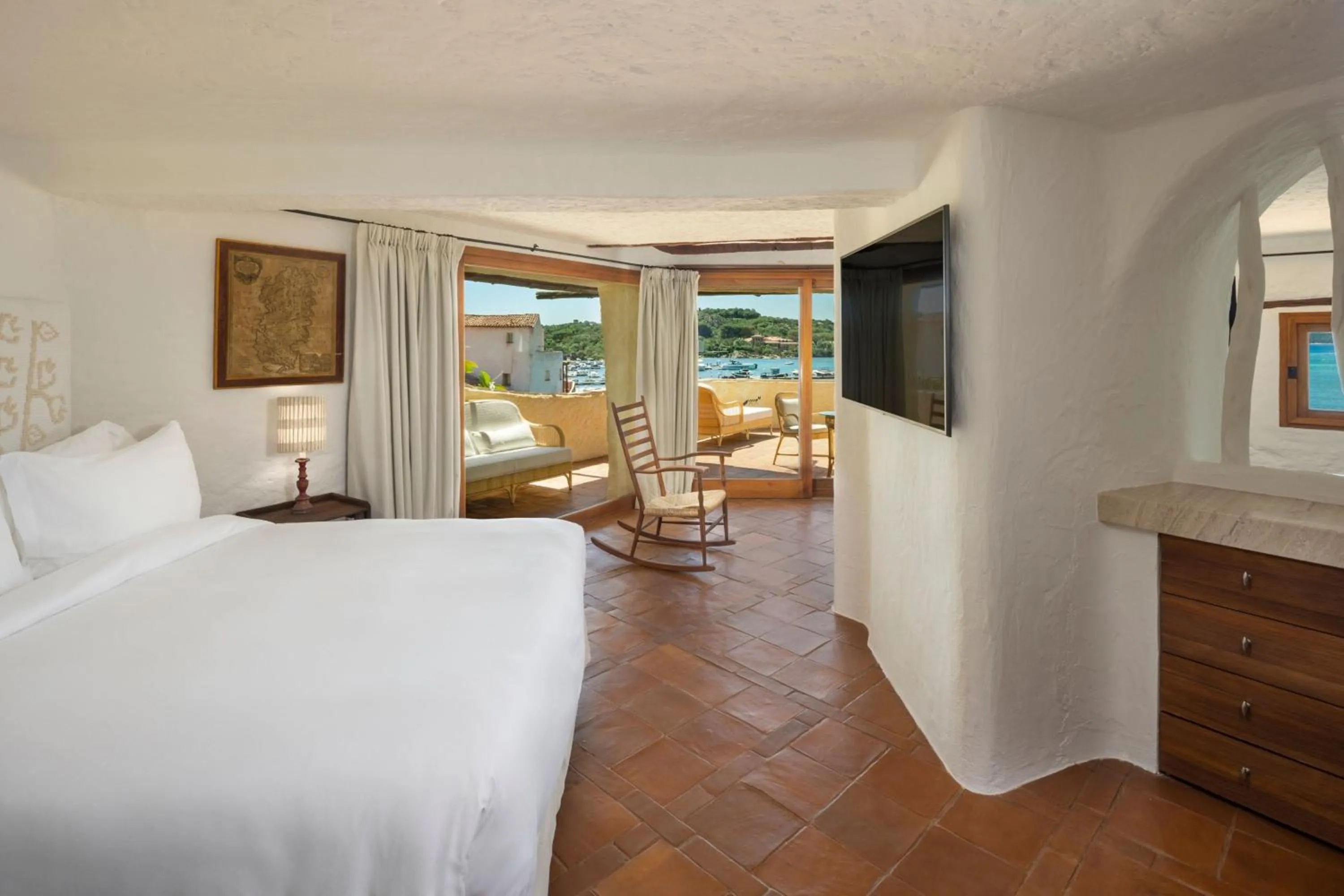 Bedroom, Bed in Hotel Cala di Volpe, a Luxury Collection Hotel, Costa Smeralda