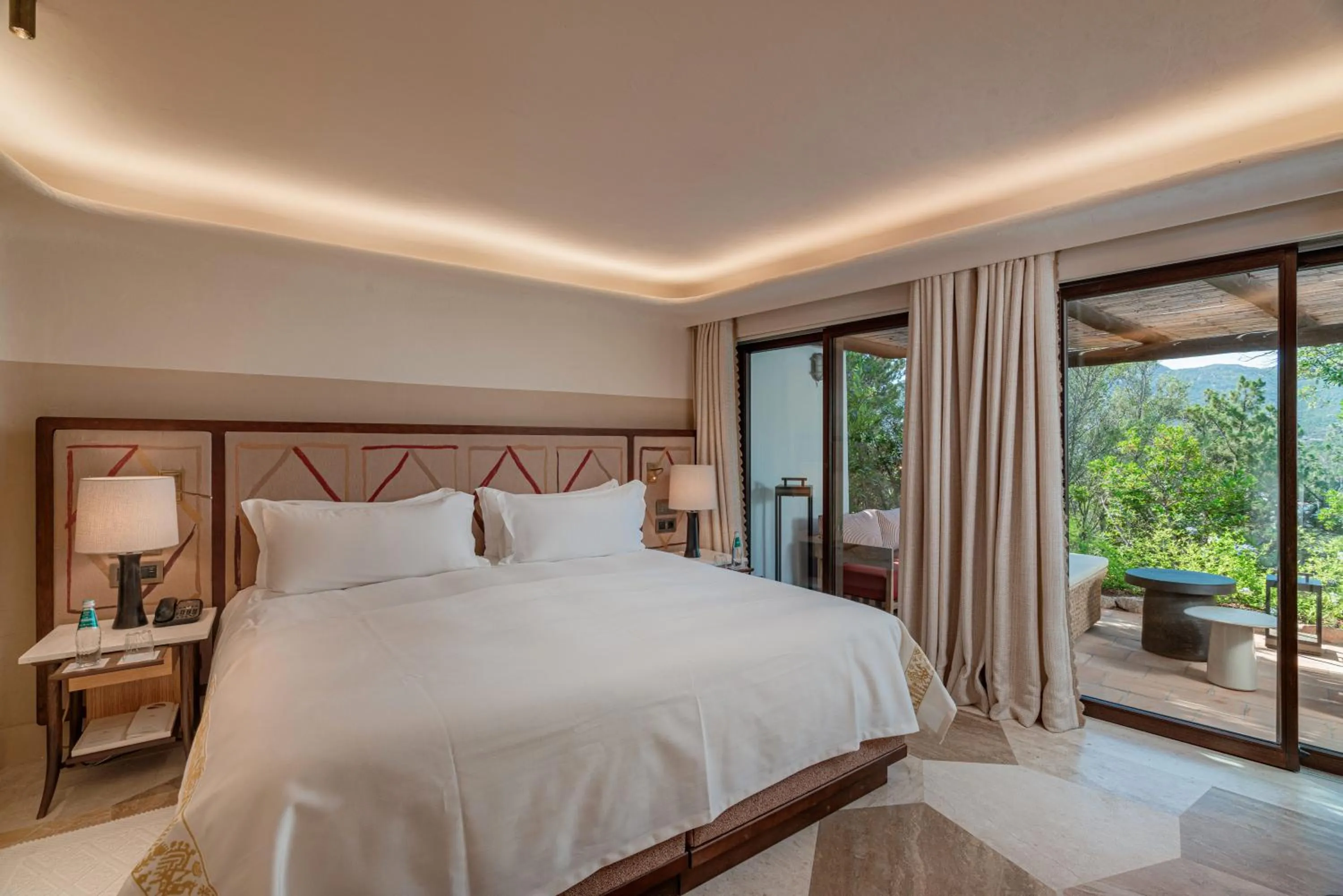 Bedroom, Bed in Hotel Pitrizza, Costa Smeralda