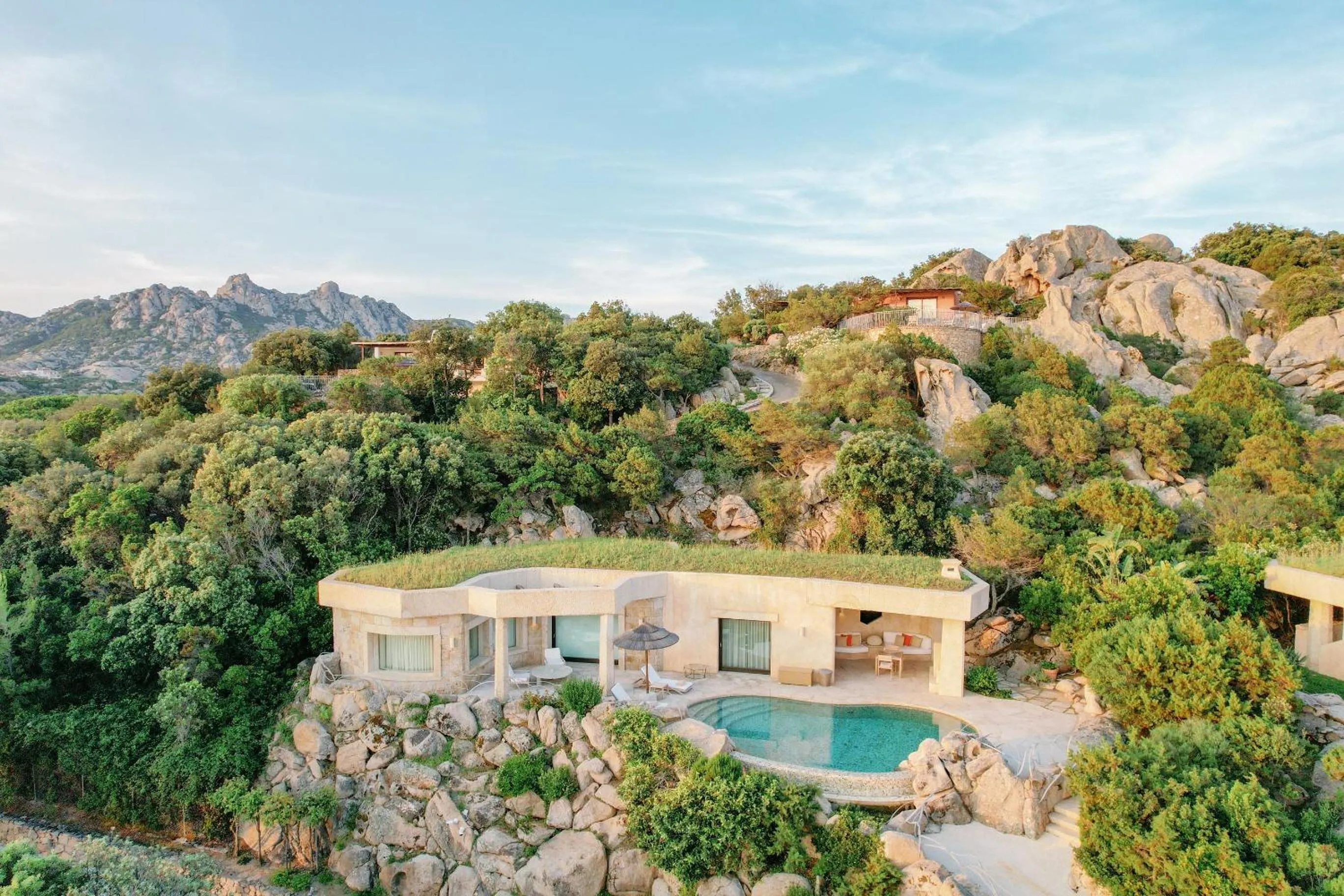 Bird's eye view in Hotel Pitrizza, Costa Smeralda