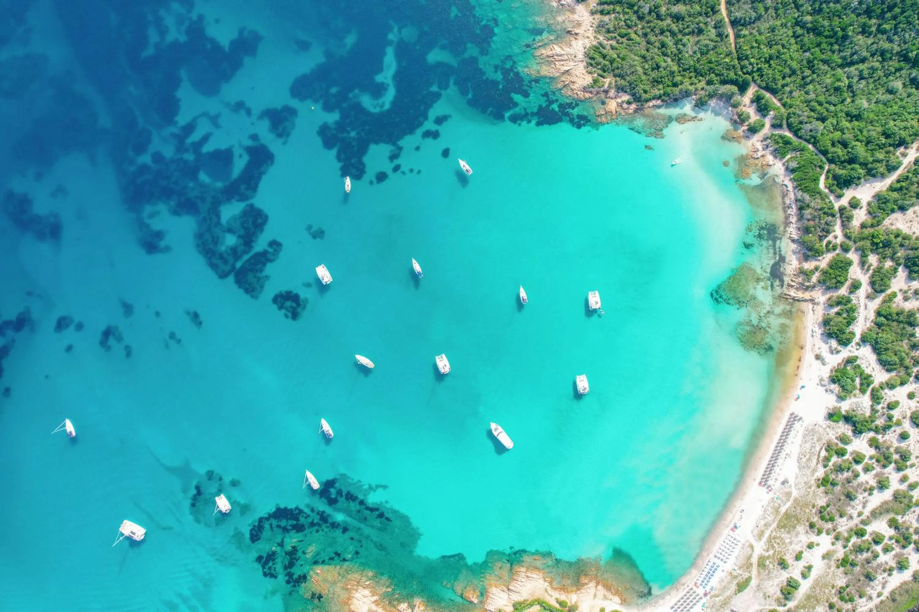 Bird's eye view in Hotel Pitrizza, Costa Smeralda