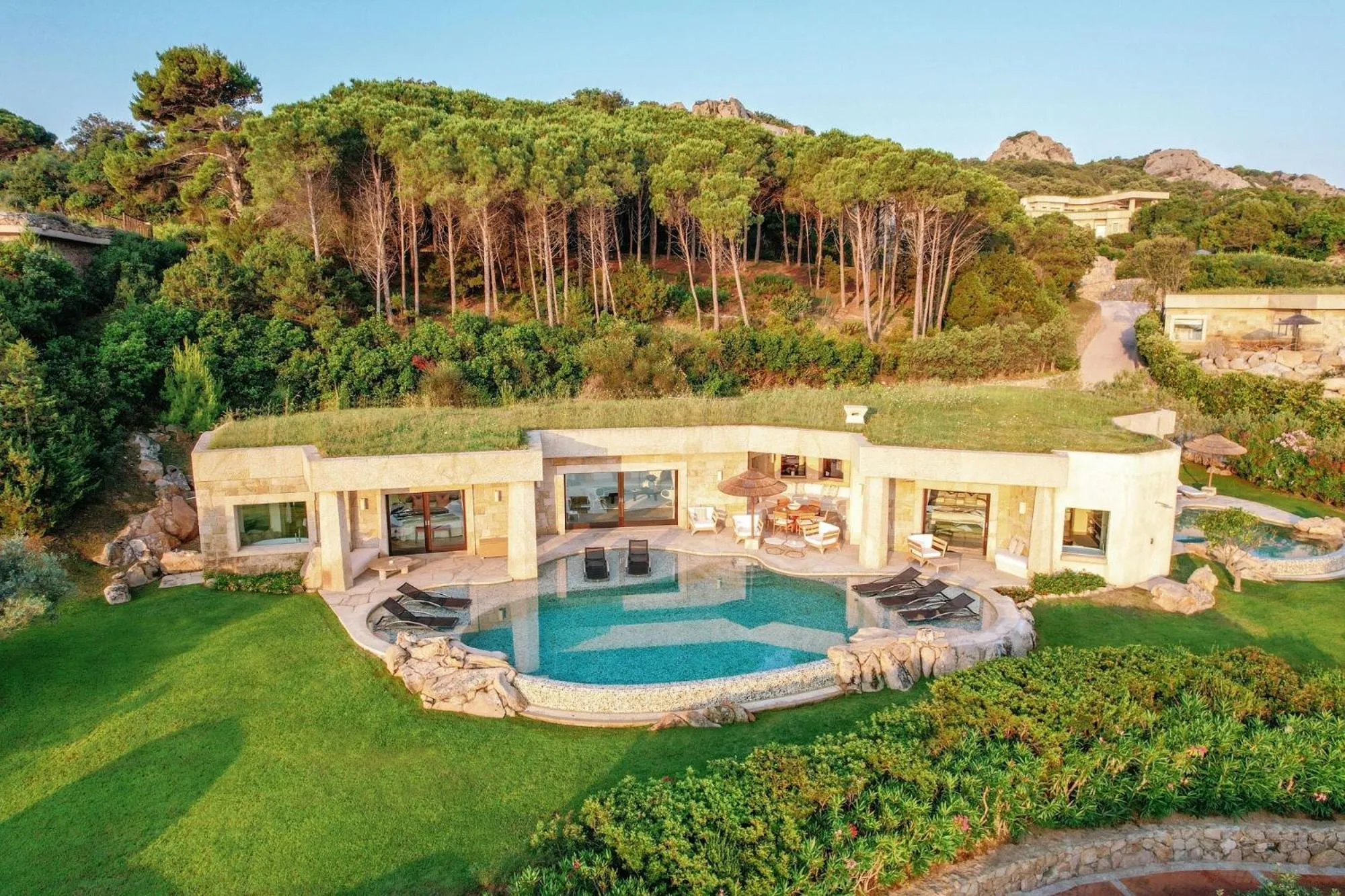 Bird's eye view in Hotel Pitrizza, Costa Smeralda