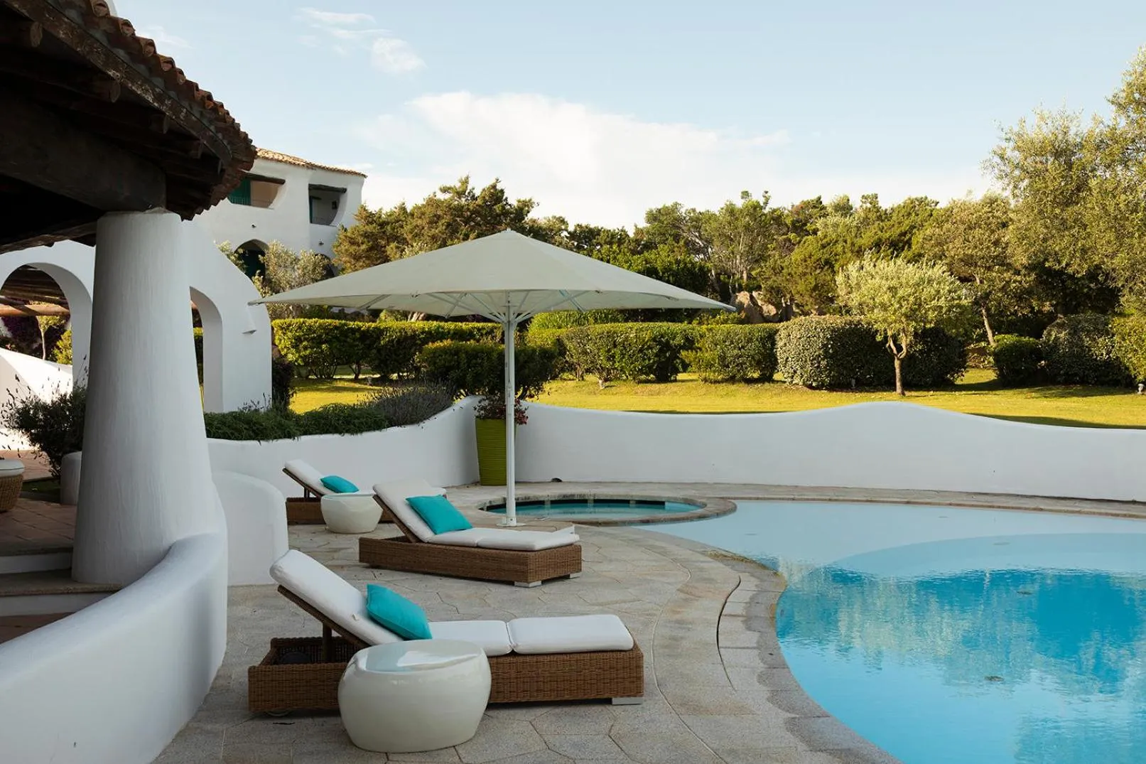 Pool view in Romazzino, A Belmond Hotel, Costa Smeralda