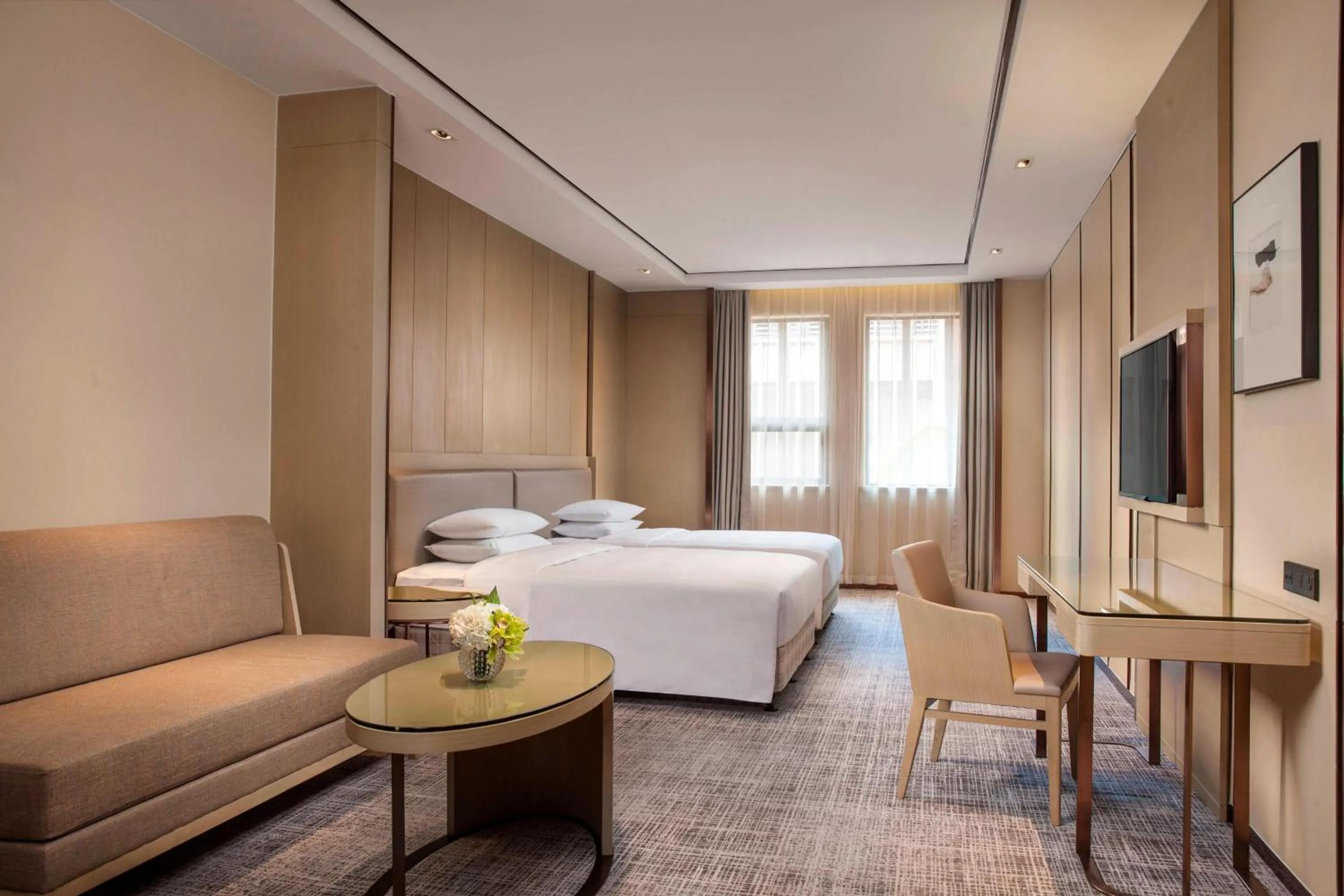 Photo of the whole room, Bed in Courtyard by Marriott Shanghai International Tourism and Resorts Zone