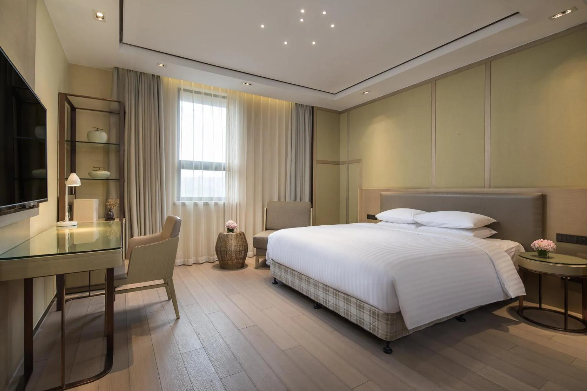 Bed in Courtyard by Marriott Shanghai International Tourism and Resorts Zone