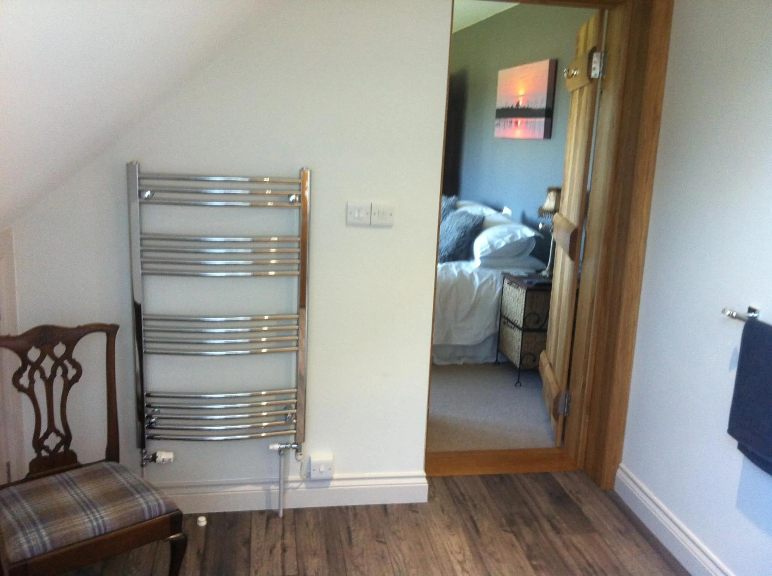 Bathroom, Bed in East Dunster Deer Farm B&B