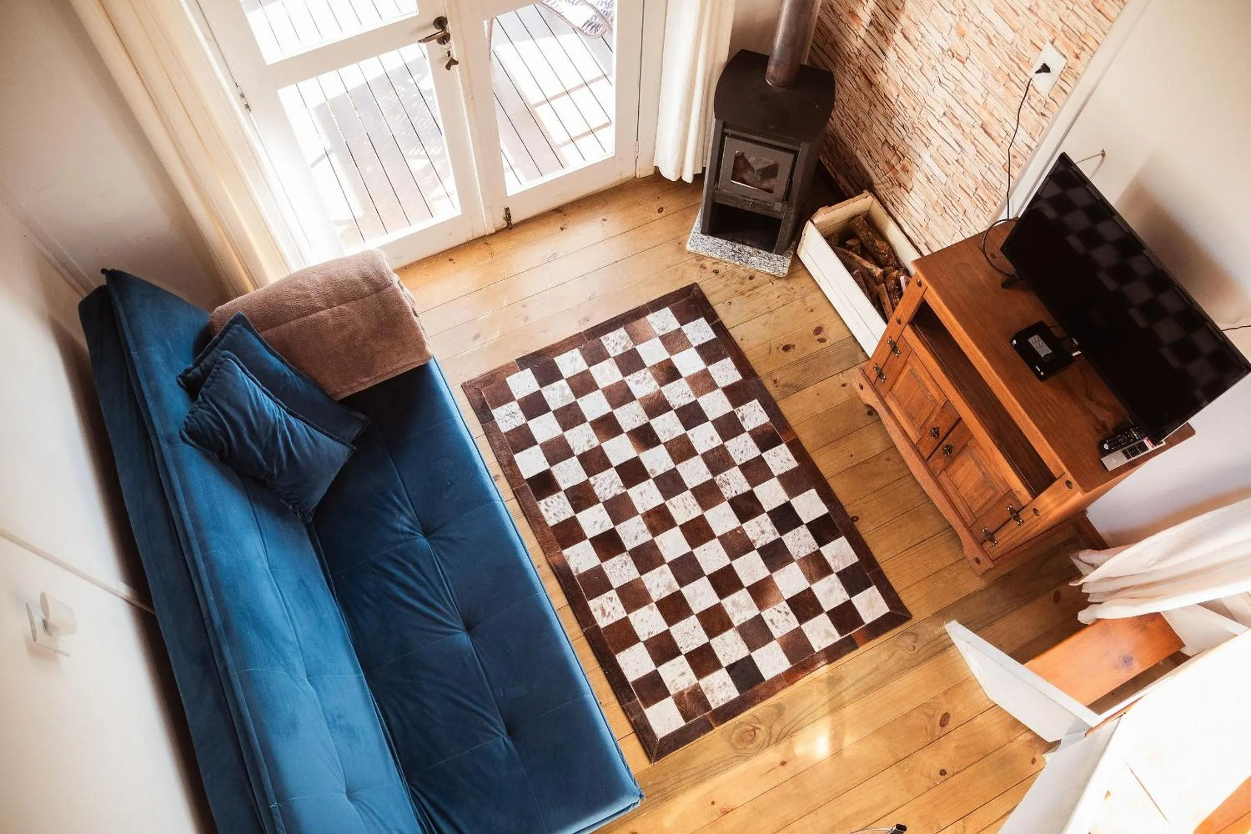 Living room, Bed in Recanto das Águas - Urubici - SC
