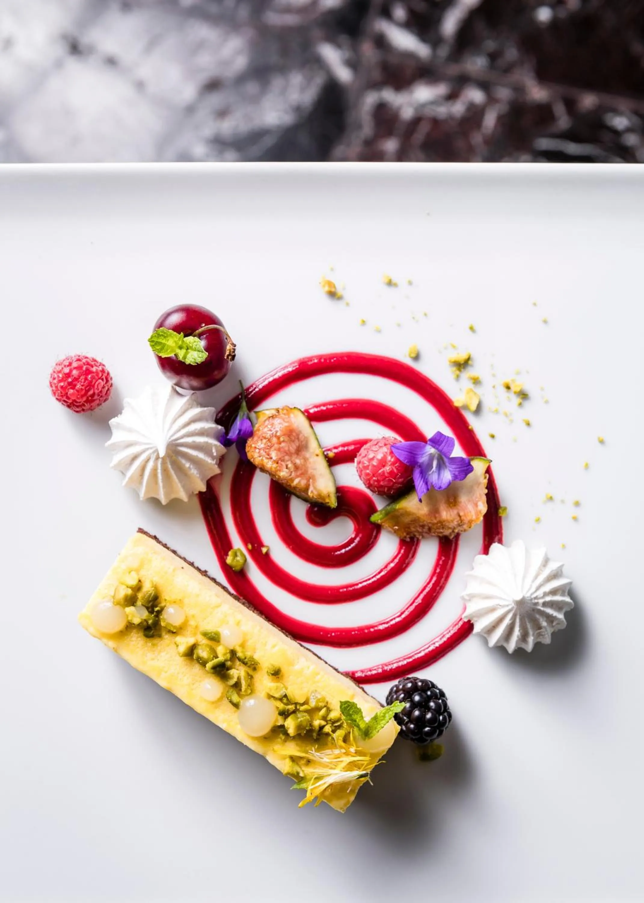 Food close-up in Boutique & Gourmet Hotel Orso Grigio - Grauer Bär