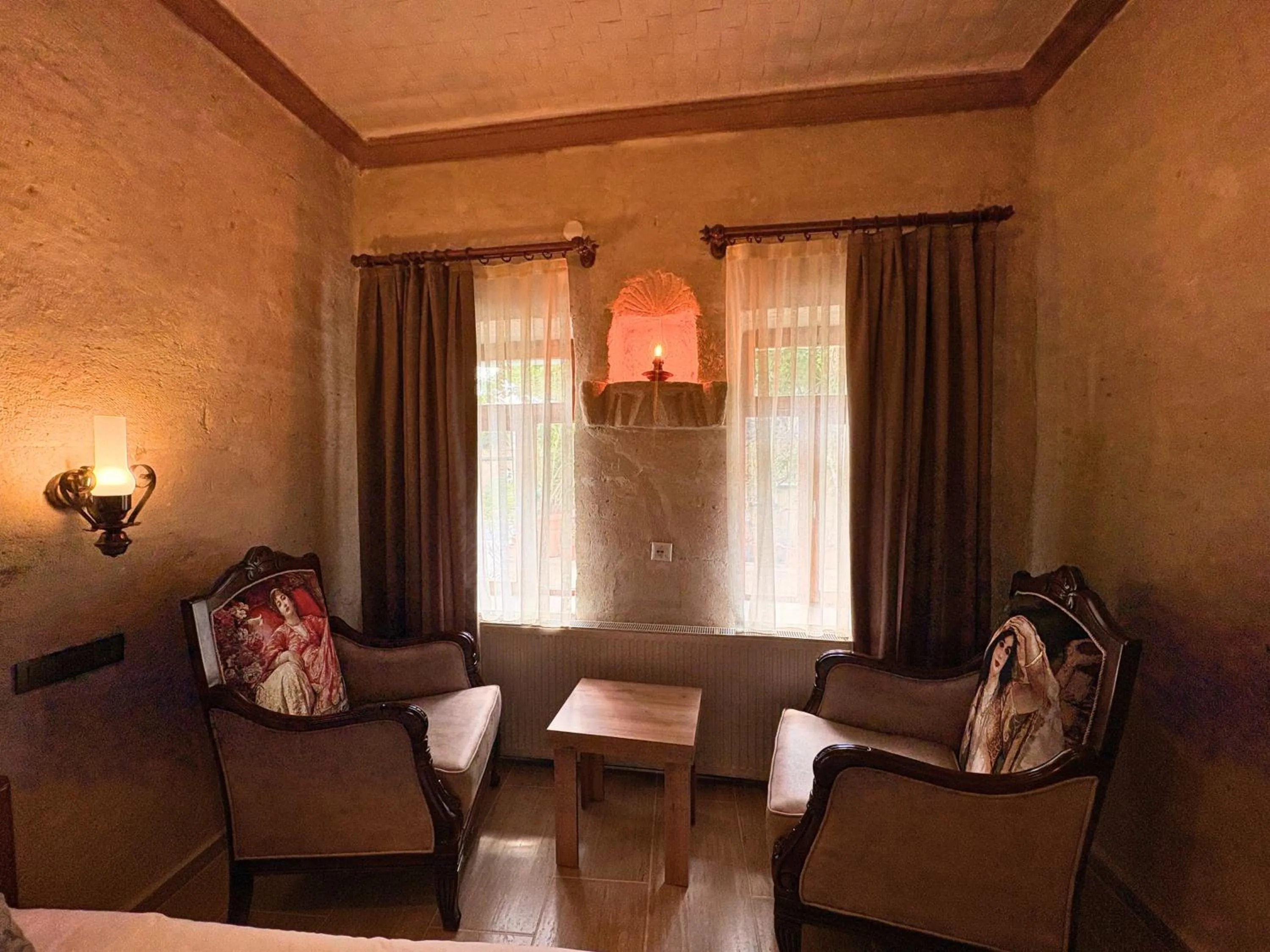 Seating area in Elysee Cave House