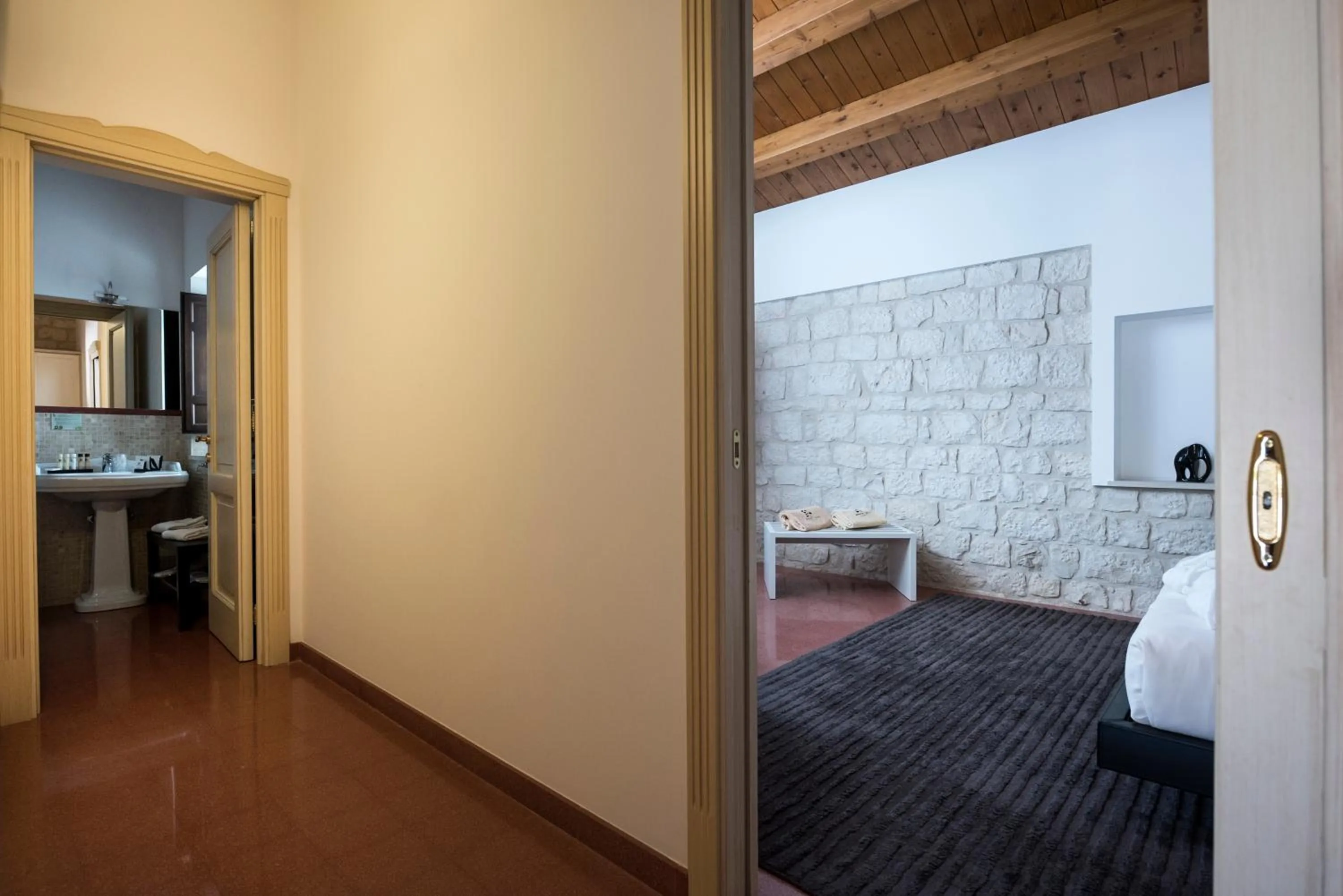 Bathroom, Bed in Pietre Nere Resort & Spa