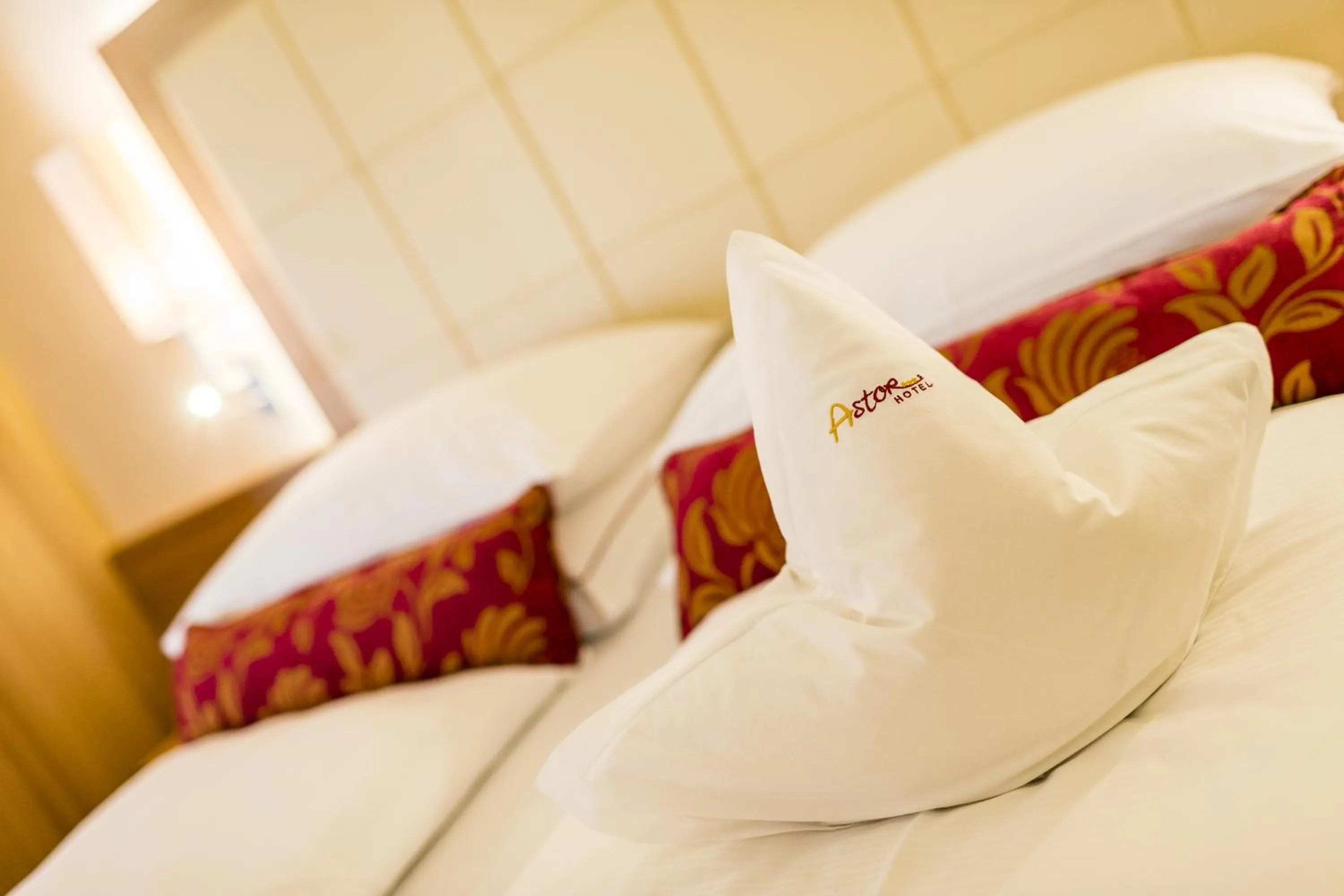 Decorative detail, Bed in Astor Hotel