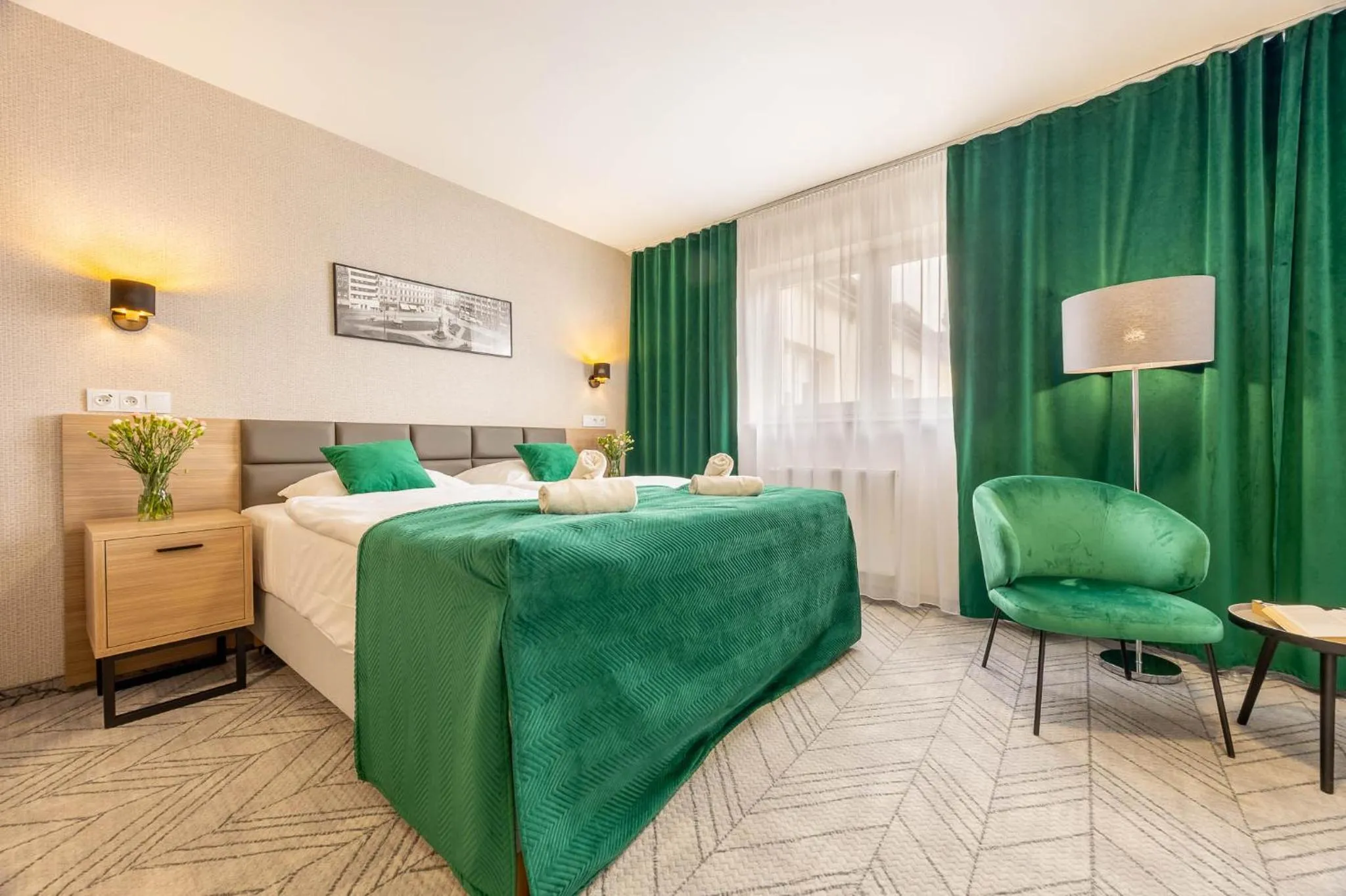 Bed in Hotel Polonia Centrum