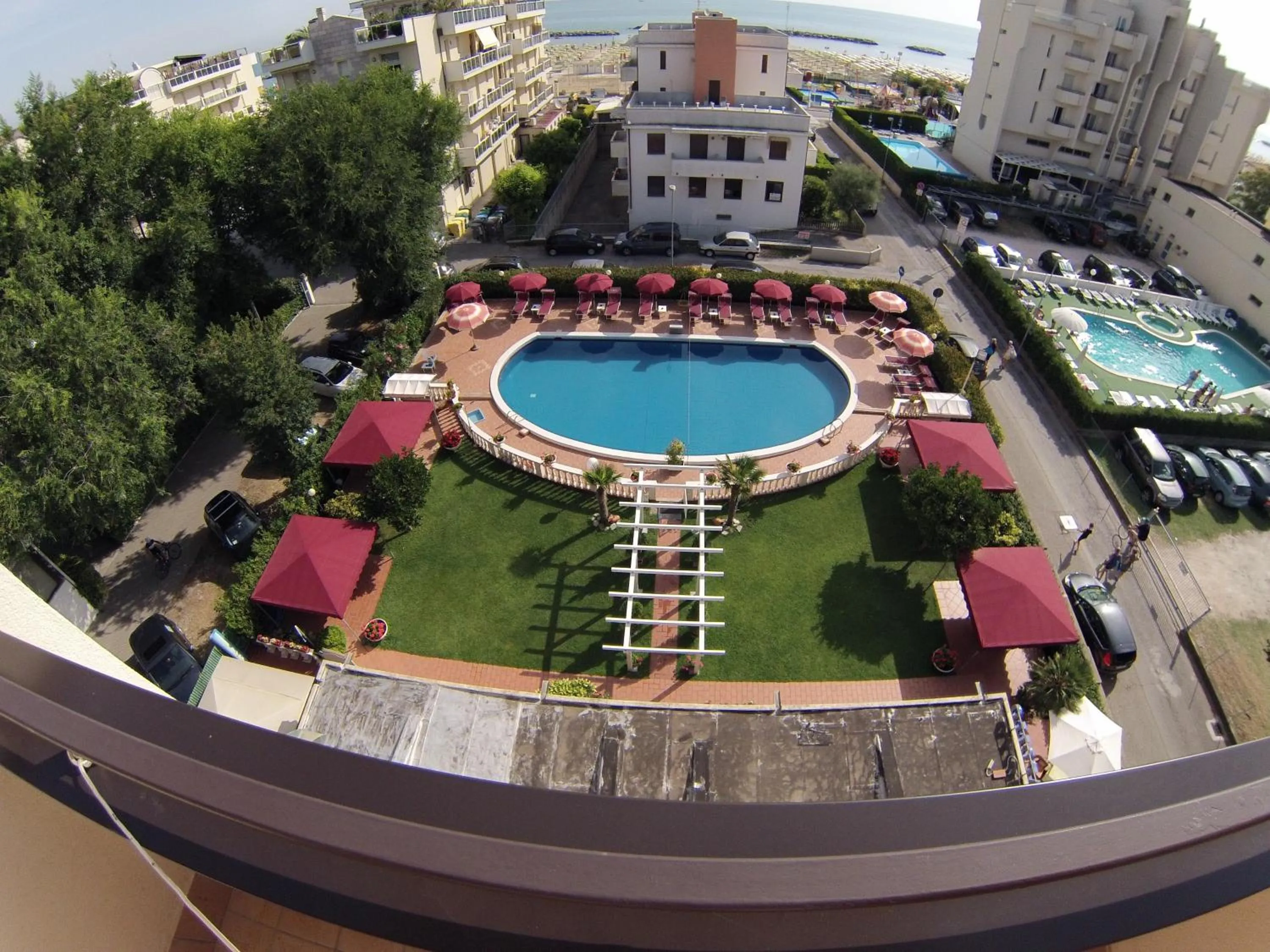 Pool view in Hotel Apollo