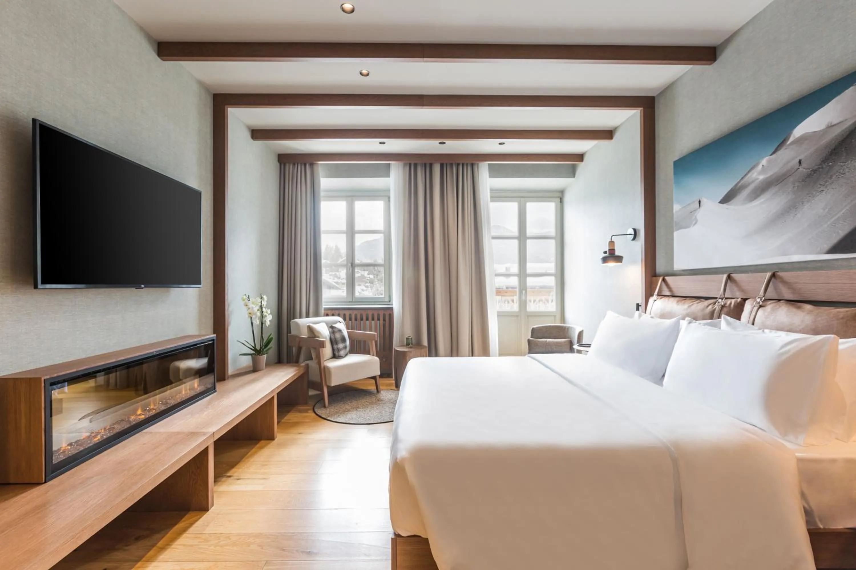 Bedroom, Bed in Grand Hotel Savoia Cortina d'Ampezzo, A Radisson Collection Hotel