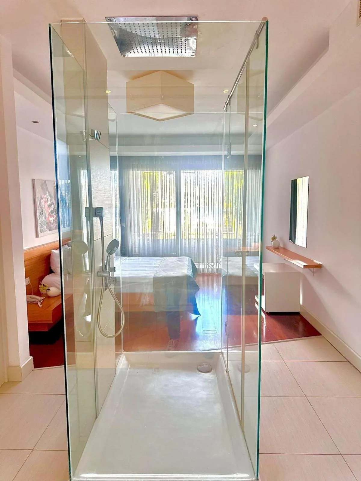 Bathroom, Bed in The Highlight Bodrum