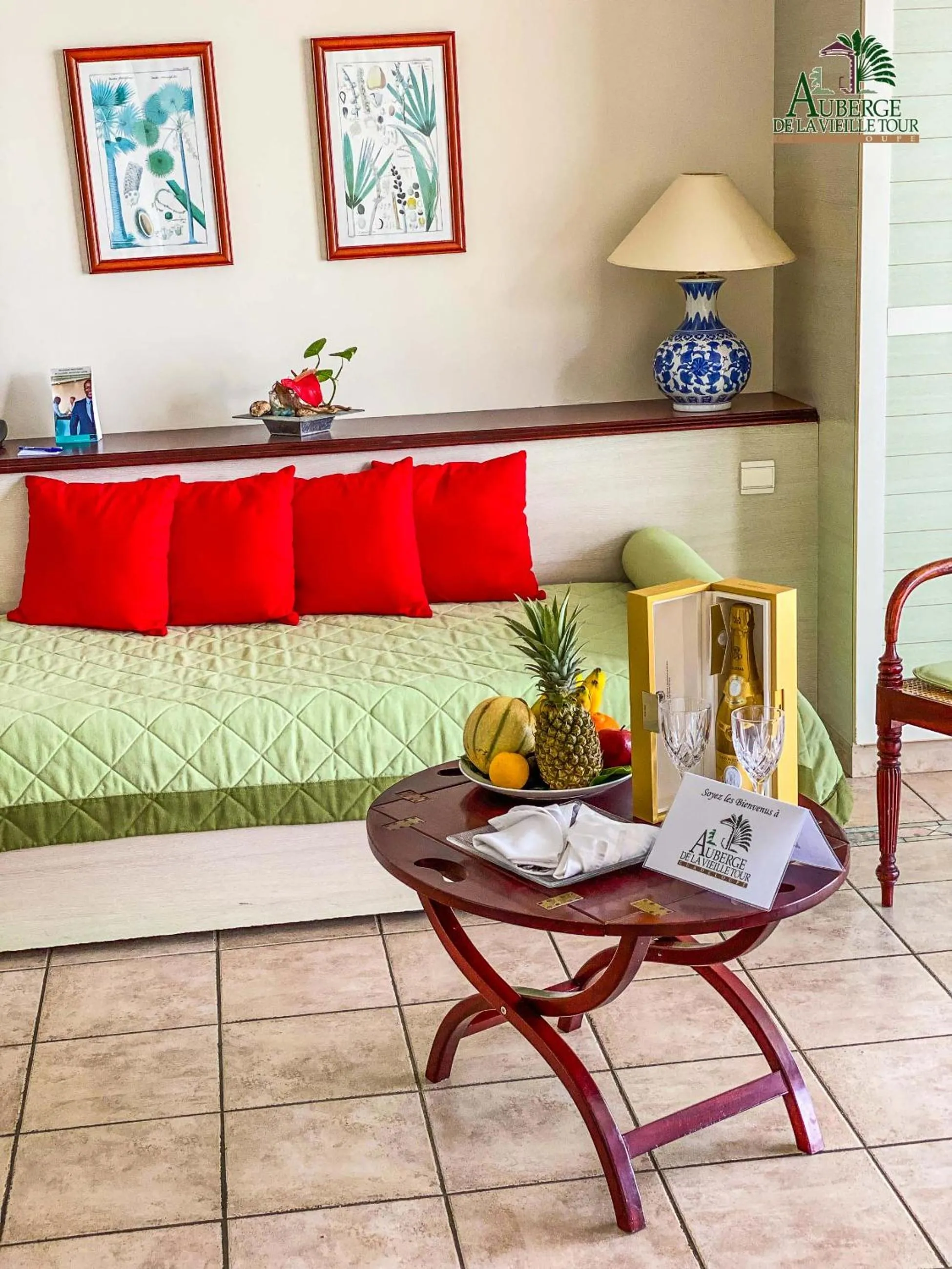 Seating area in Hotel Auberge de la Vieille Tour