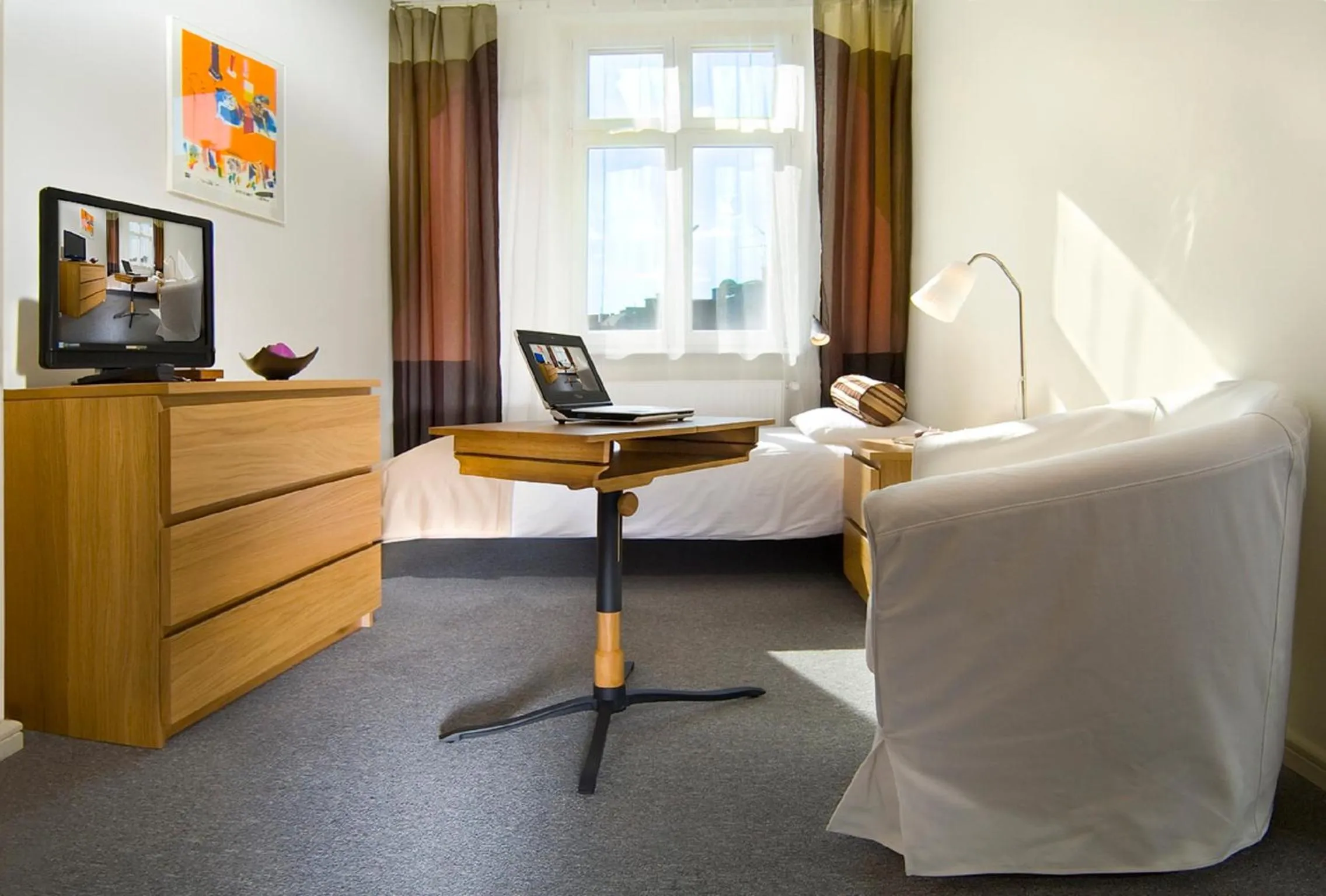 Bedroom, Bed in Apartamenty Pomarańczarnia