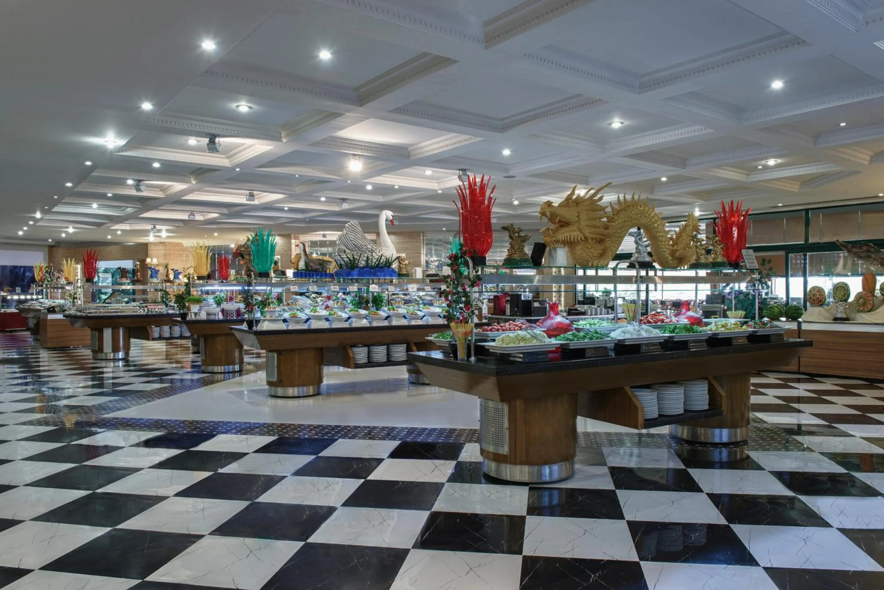 Buffet breakfast in Delphin Deluxe Resort